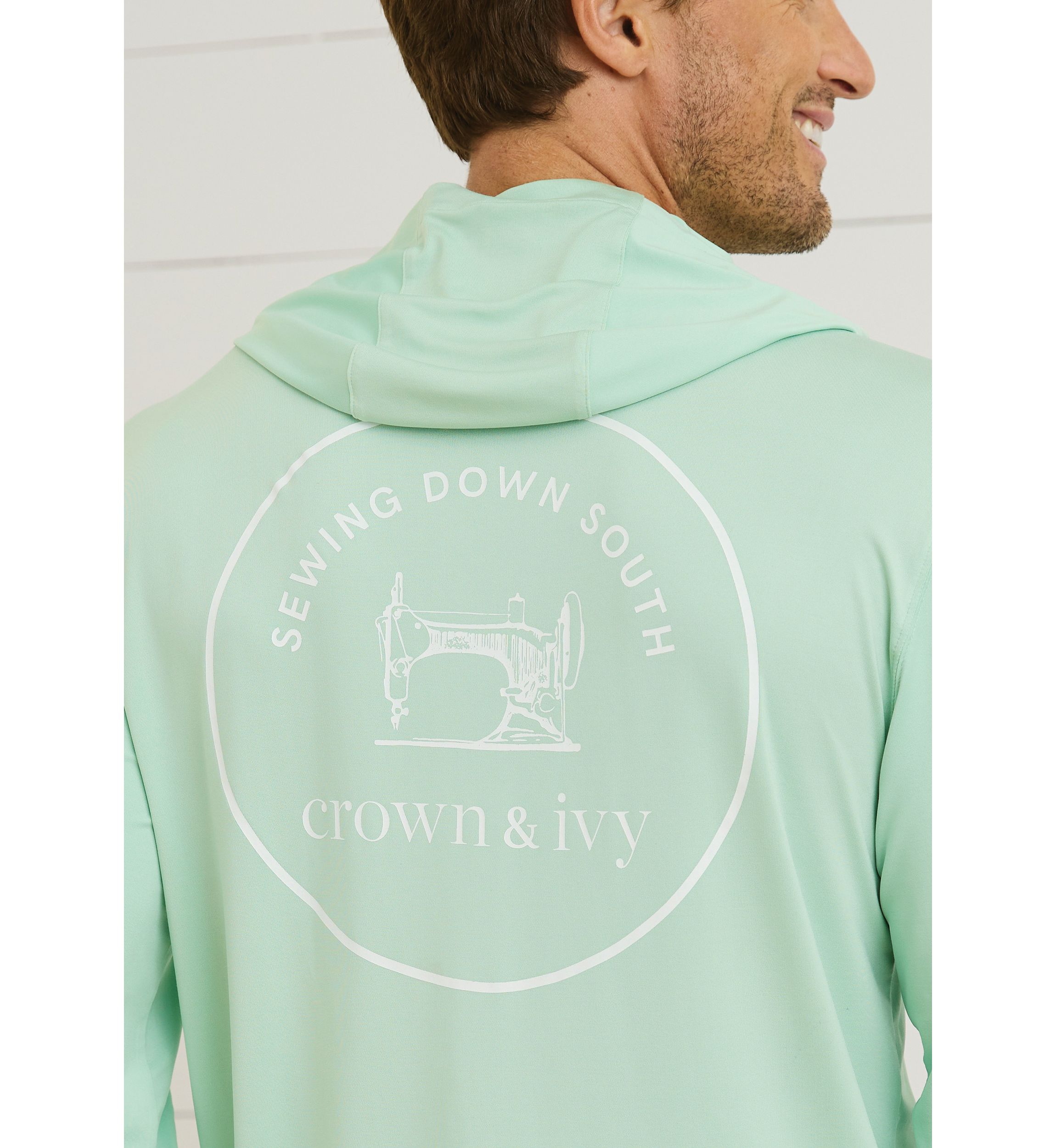 Sewing Down South x Crown & Ivy™ Craig Long Sleeve Performance Hoodie