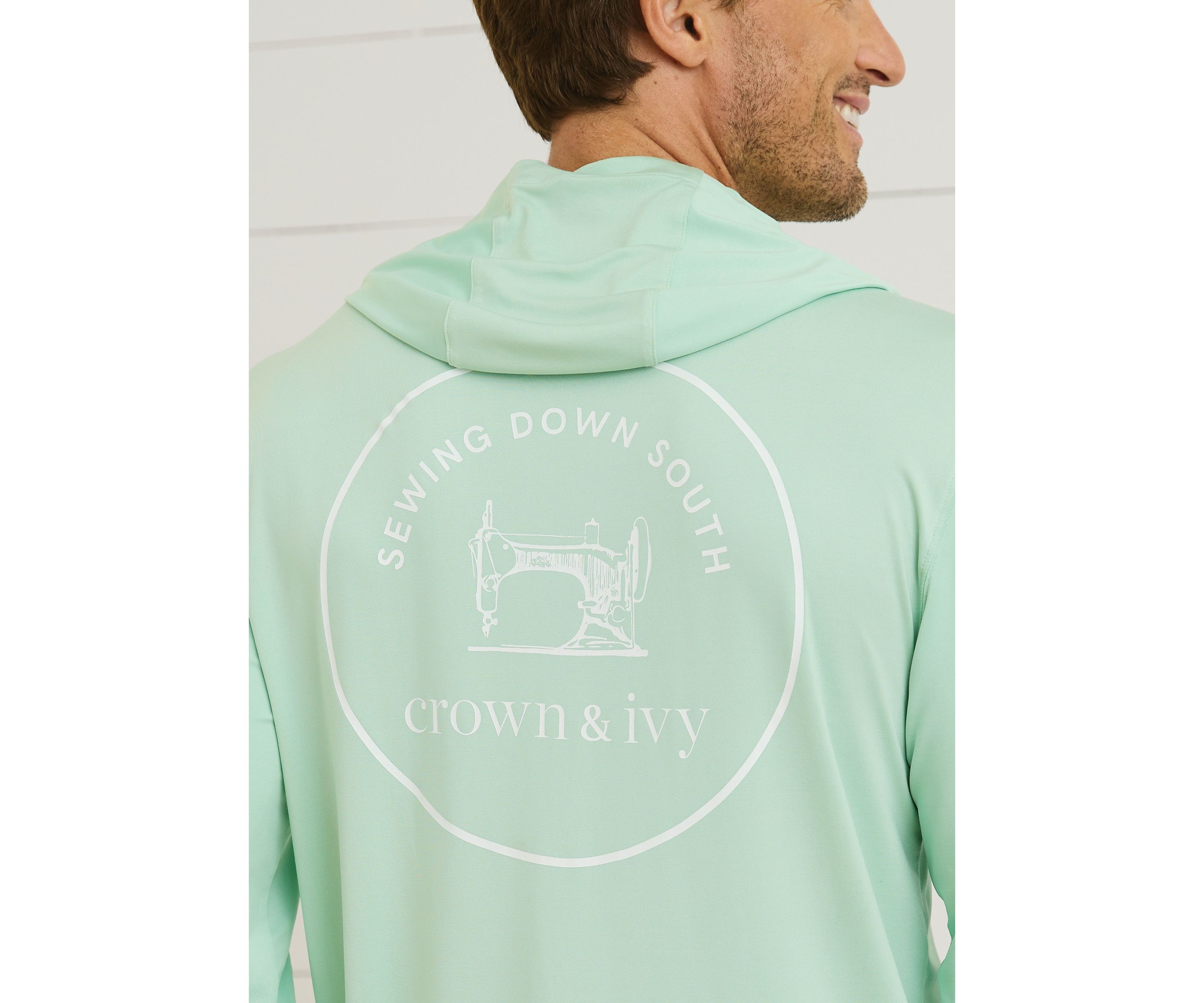 Sewing Down South x Crown & Ivy™ Craig Long Sleeve Performance Hoodie