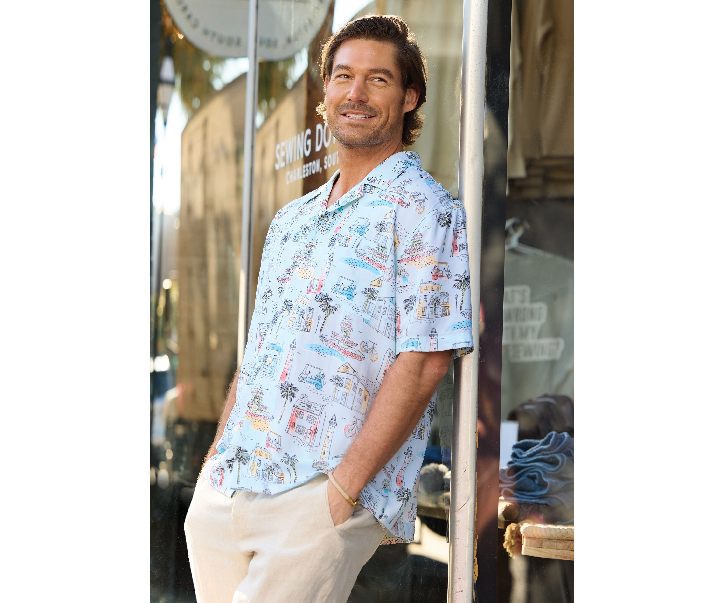 Sewing Down South x Crown & Ivy™ Freddie Short Sleeve Button Front Shirt