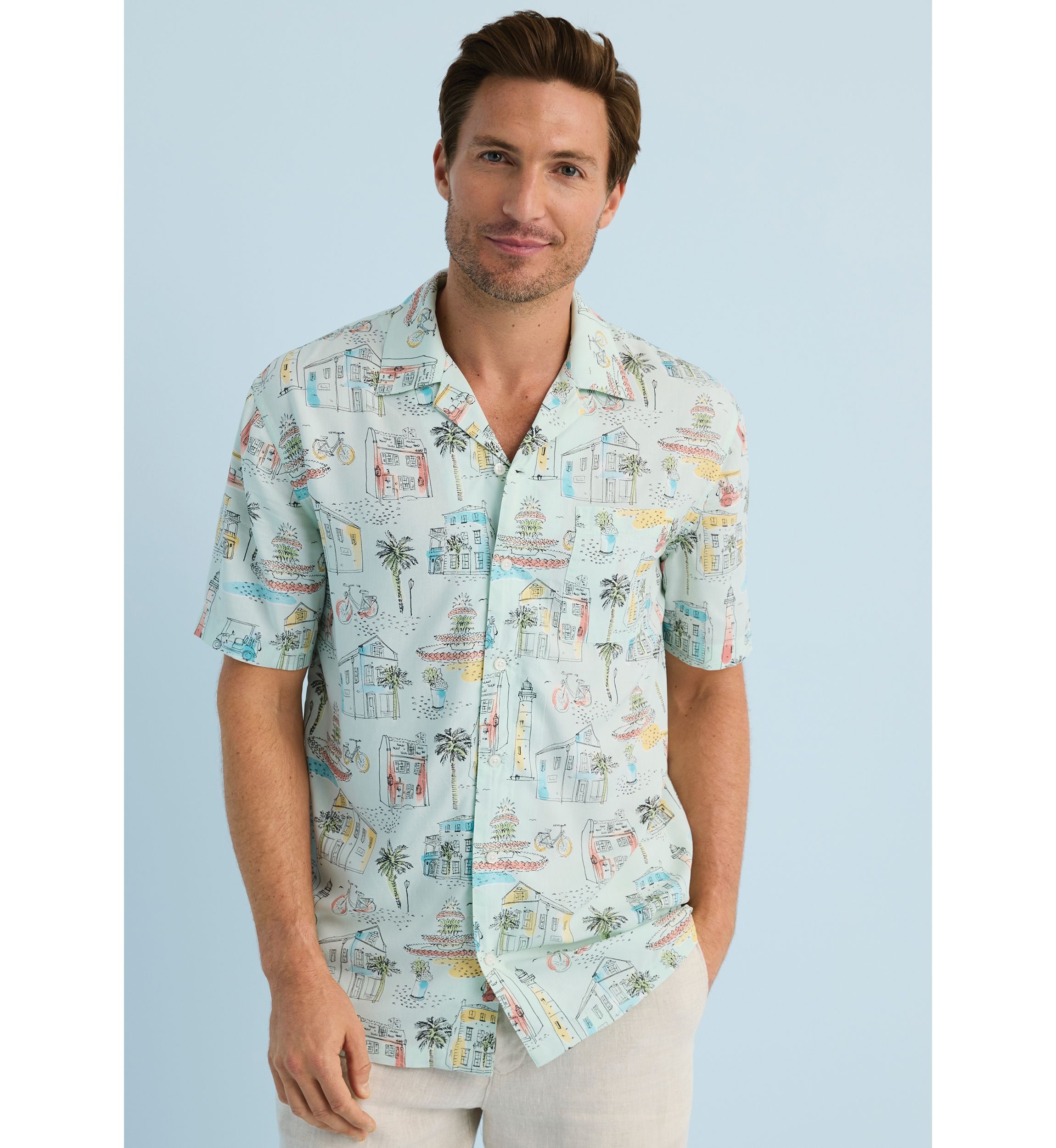 Sewing Down South x Crown & Ivy™ Freddie Short Sleeve Button Front Shirt