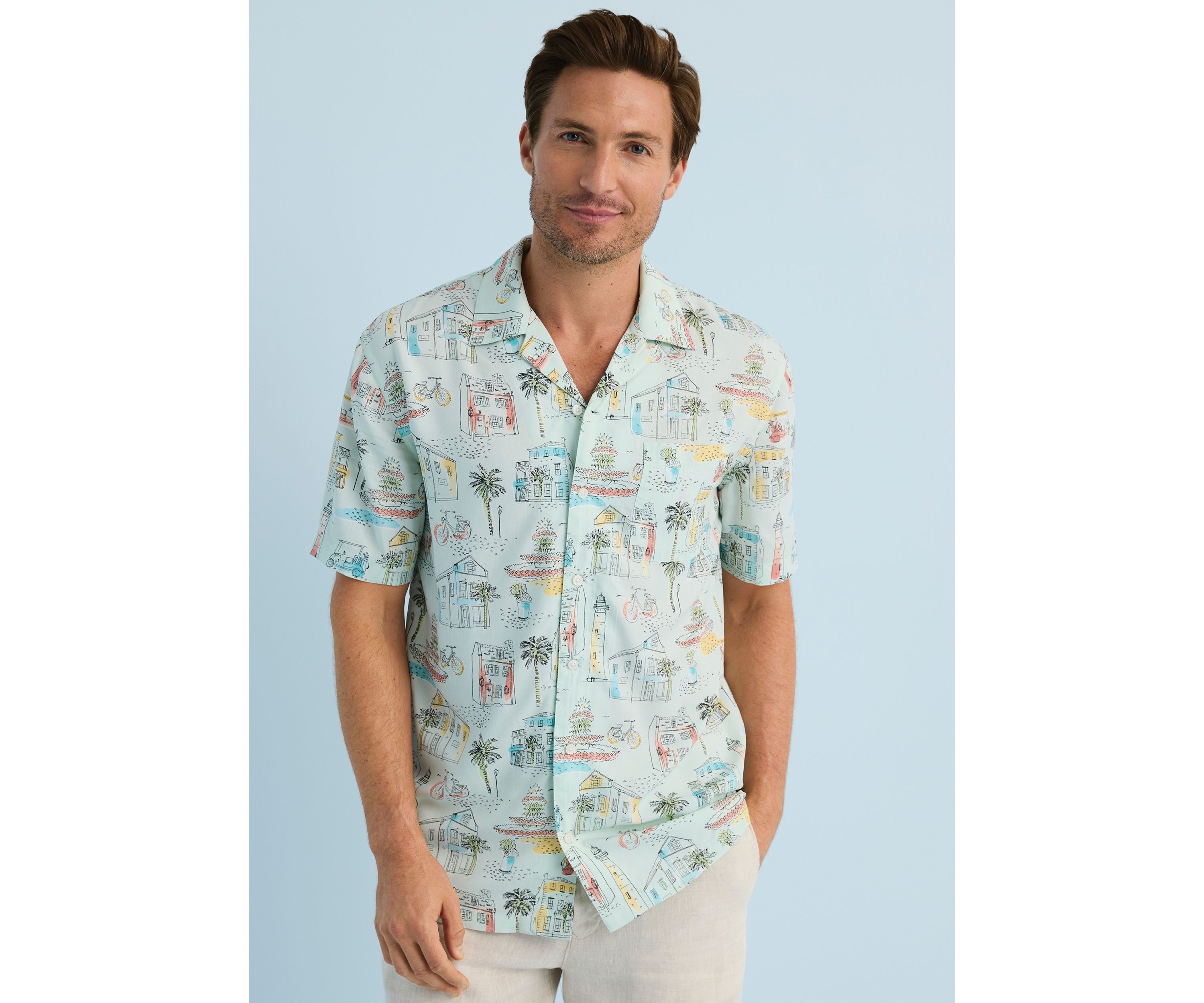 Sewing Down South x Crown & Ivy™ Freddie Short Sleeve Button Front Shirt