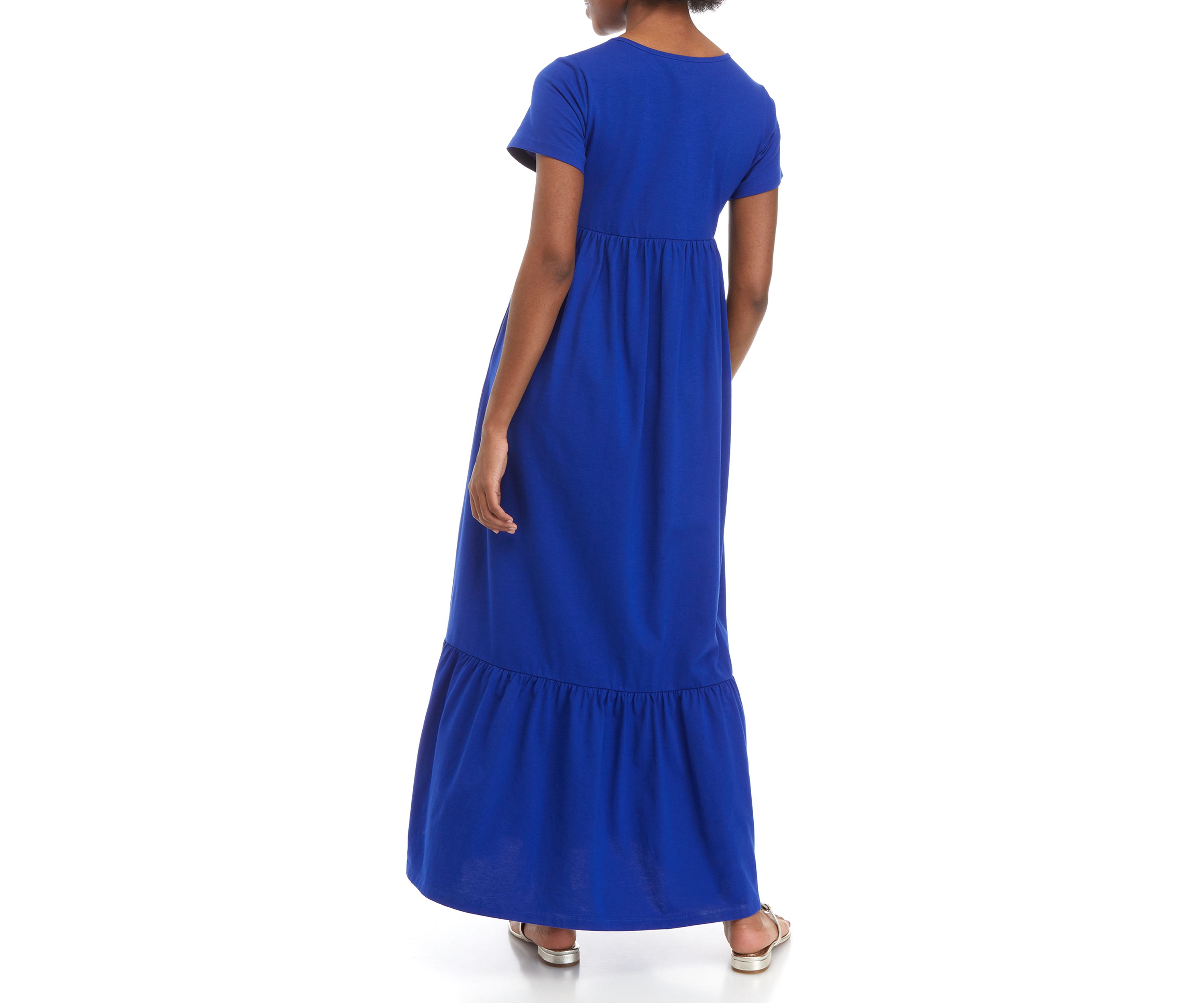 Womens Short Sleeve Maxi Dress
