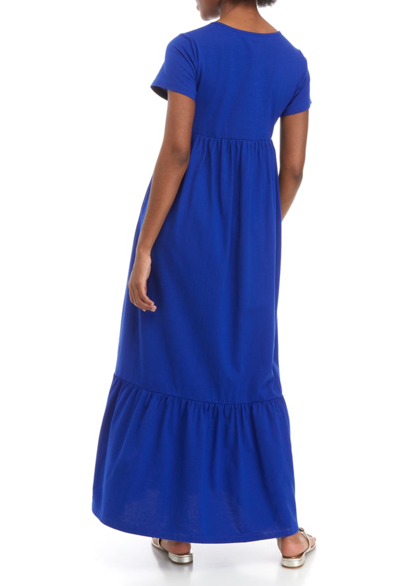 Womens Short Sleeve Maxi Dress