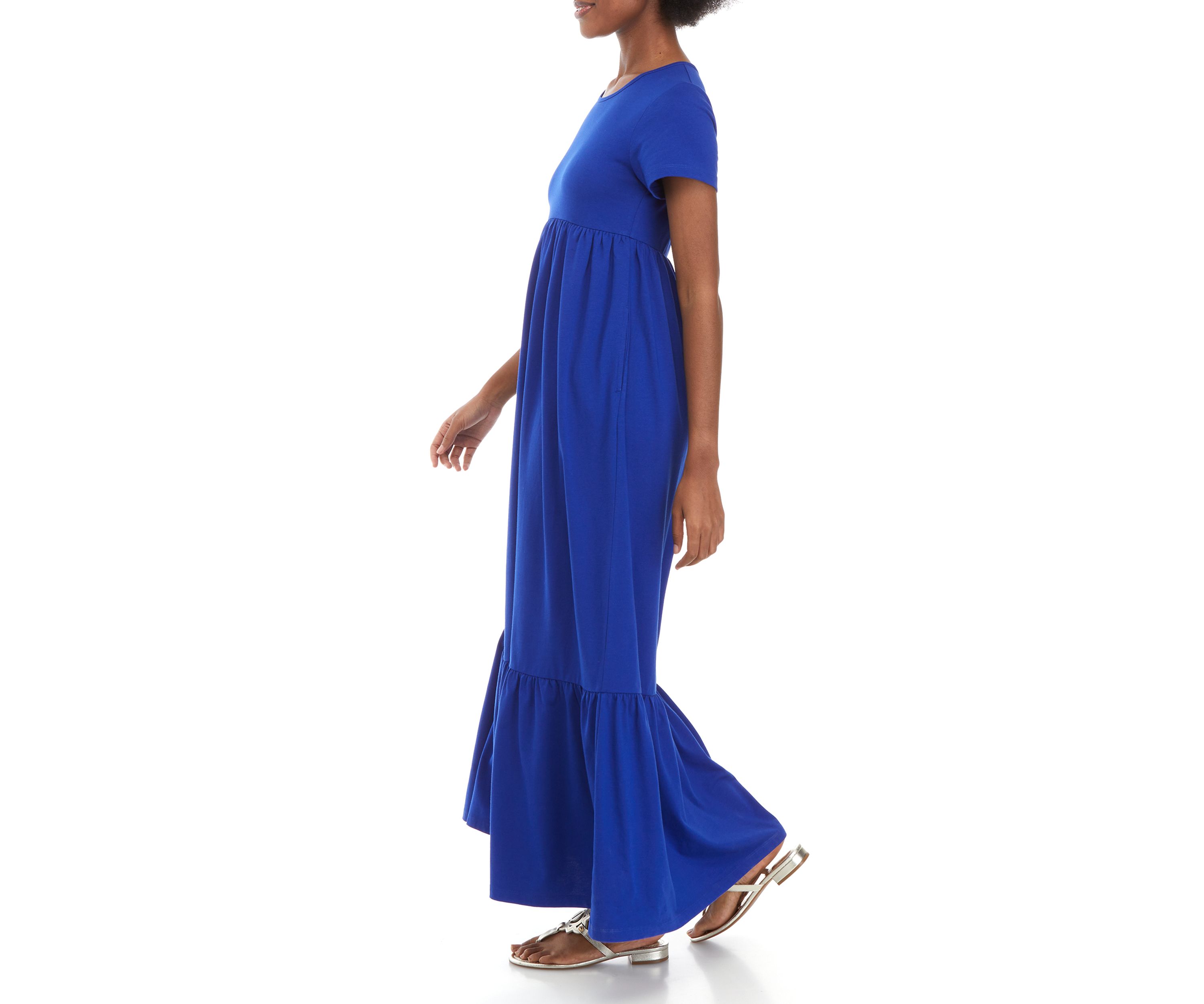 Womens Short Sleeve Maxi Dress