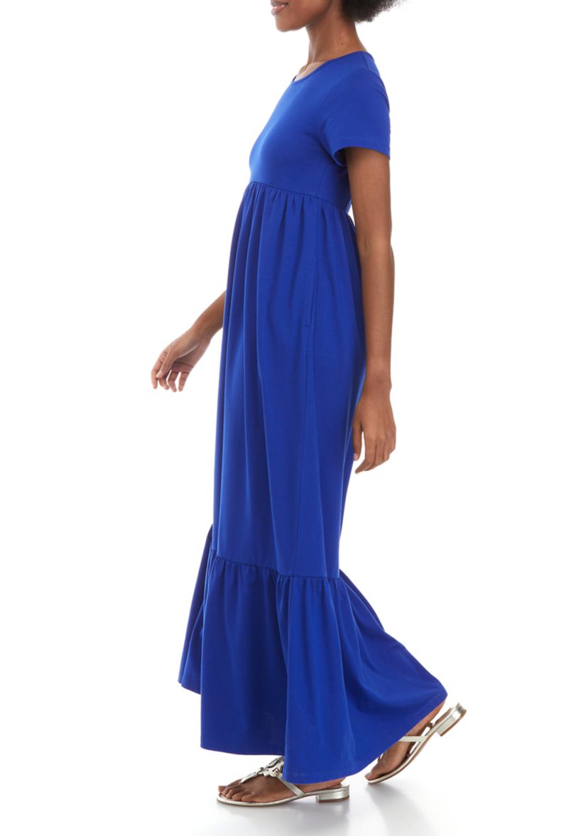 Womens Short Sleeve Maxi Dress