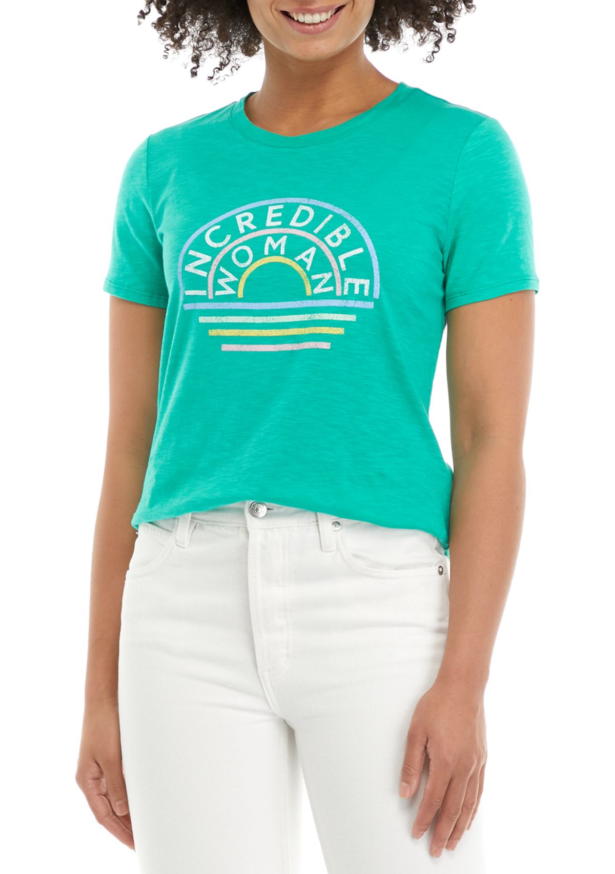 Womens Short Sleeve Essential Graphic T-Shirt
