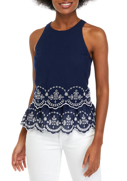 Crown & Ivy™ Womens Double Layer Tank