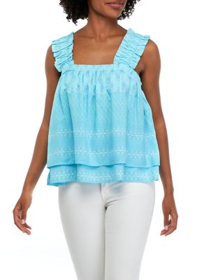 Haut Aerie à Volants – Tube Top Layering, Coton, Femme, Taille XS, Neuf Avec étiquettes