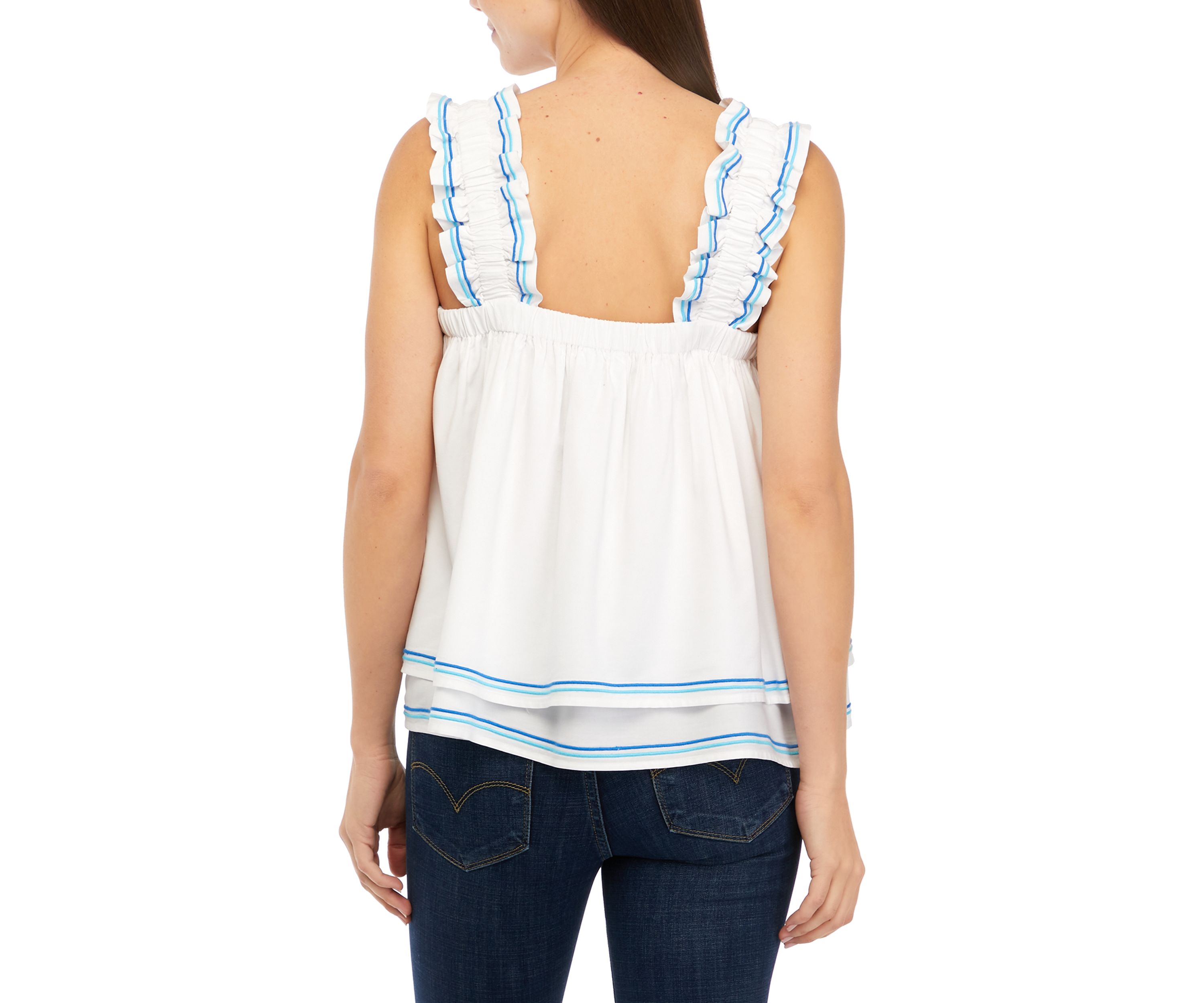 Womens Ruffle Layered Top