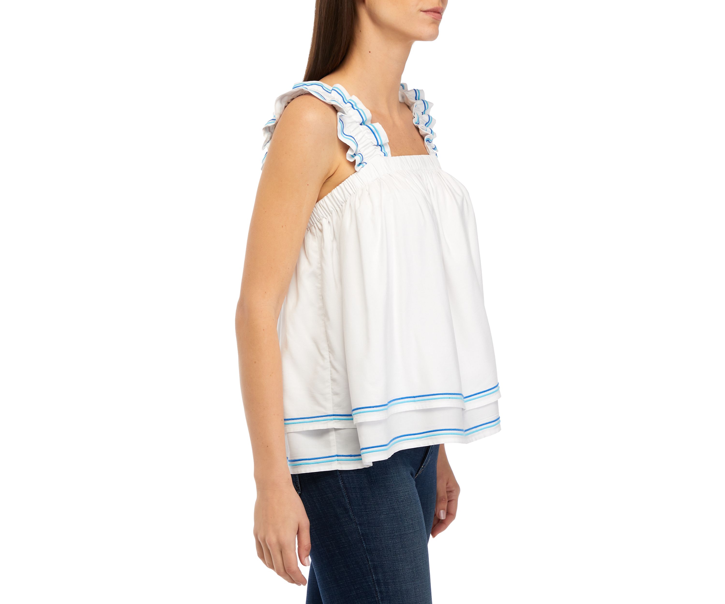 Womens Ruffle Layered Top