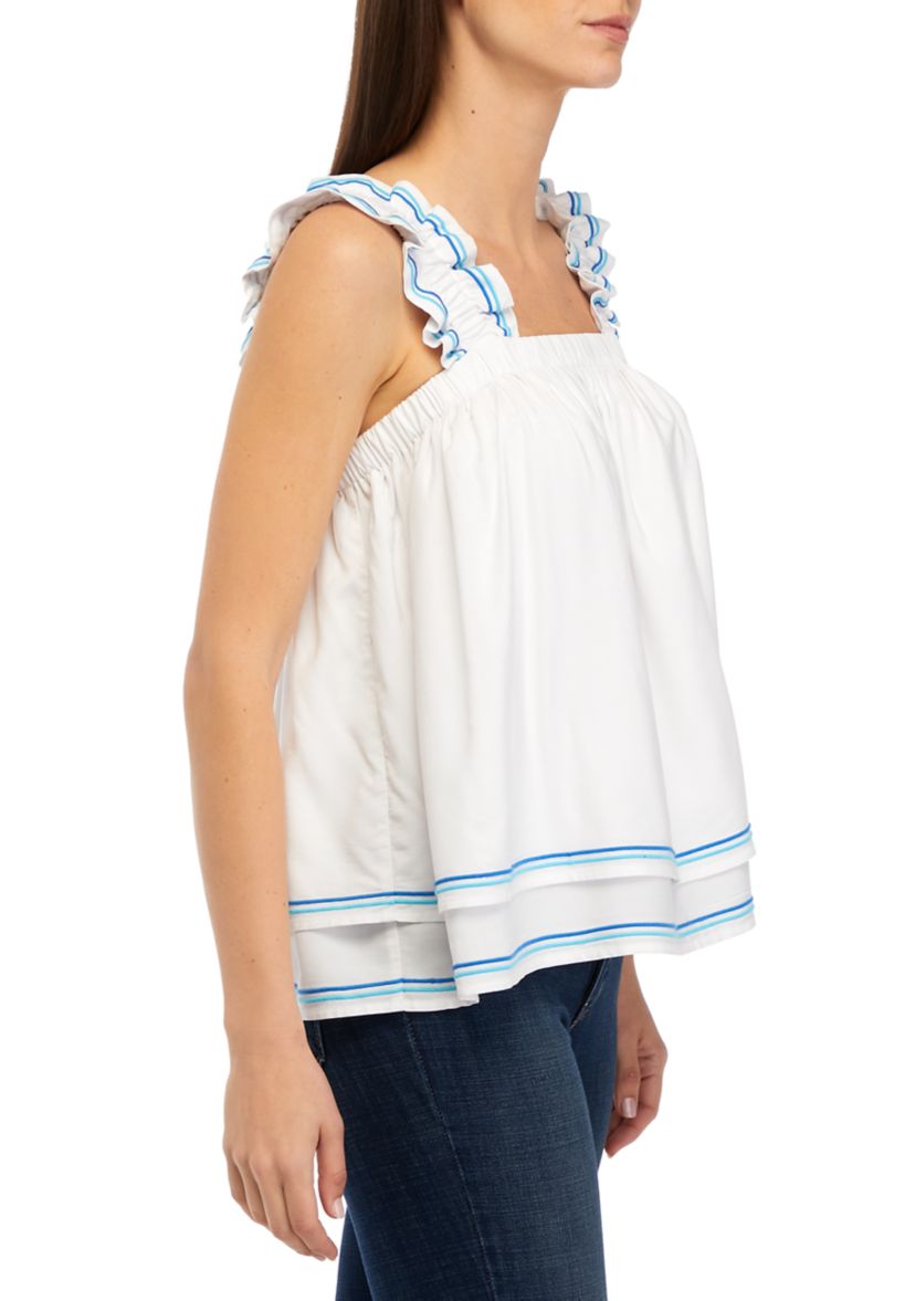 Womens Ruffle Layered Top