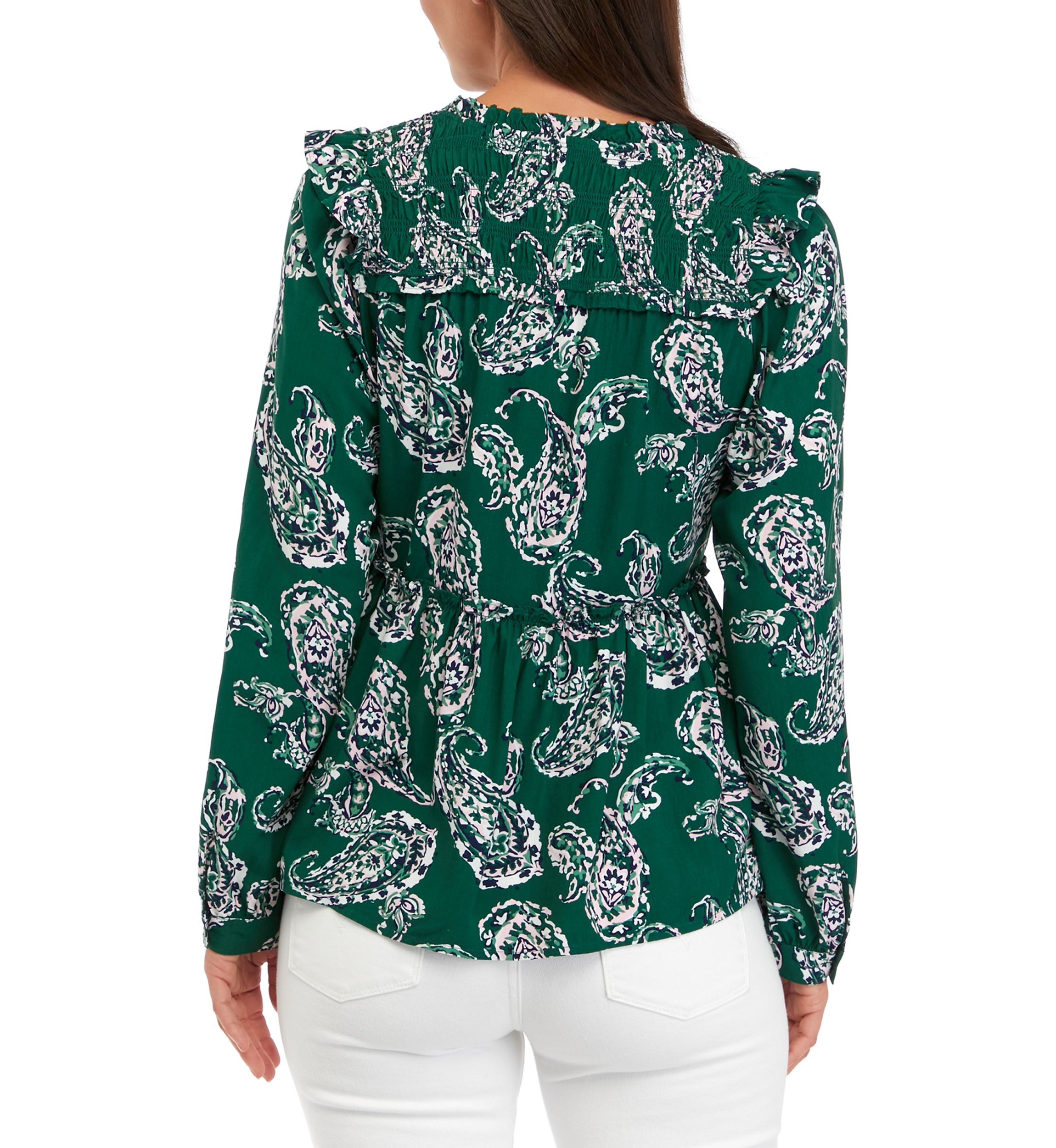 Womens Paisley Printed Blouse