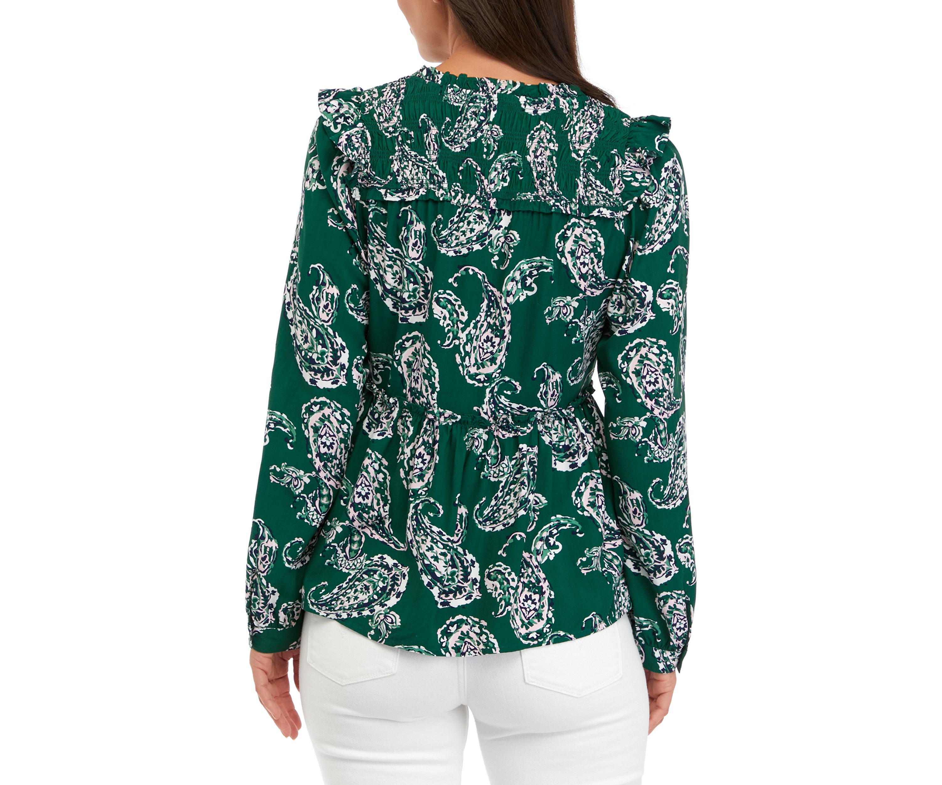 Womens Paisley Printed Blouse
