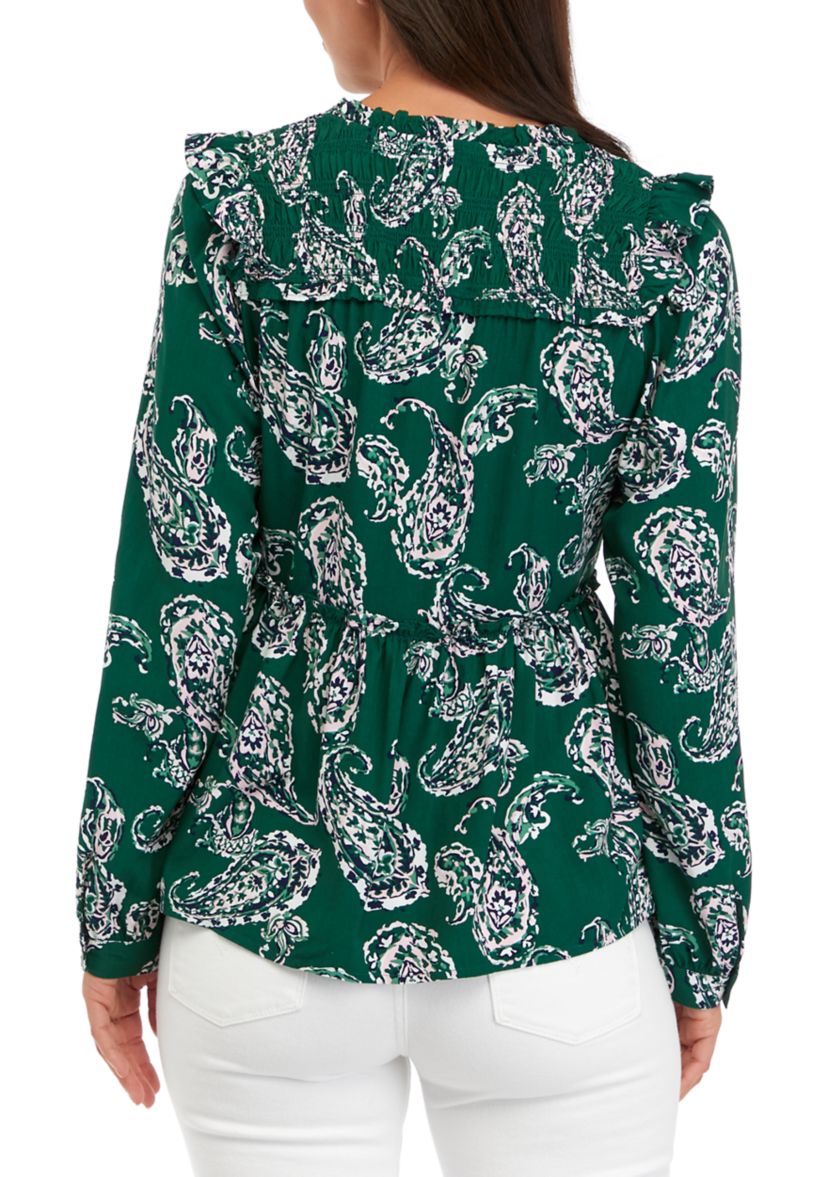 Womens Paisley Printed Blouse