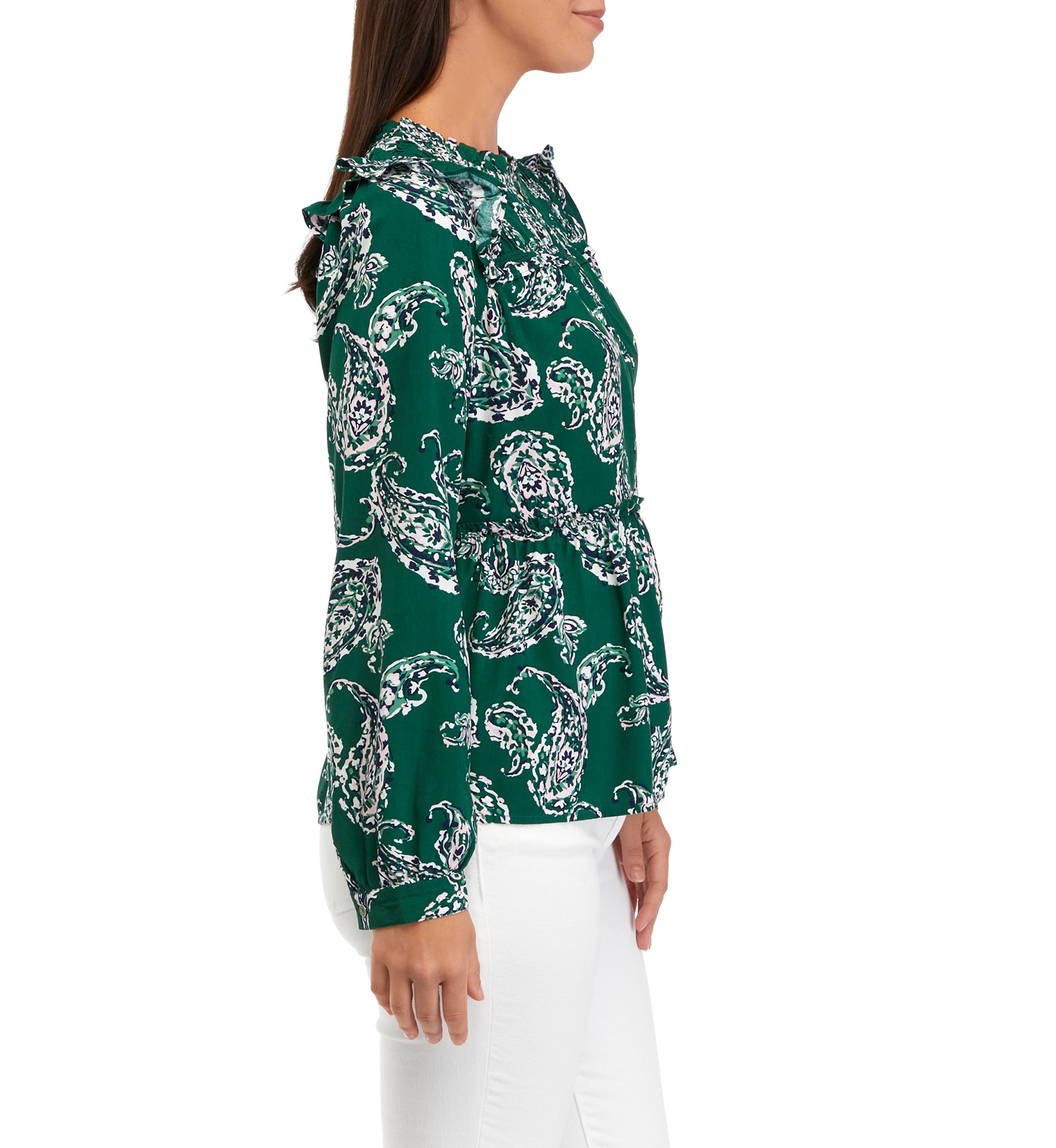 Womens Paisley Printed Blouse