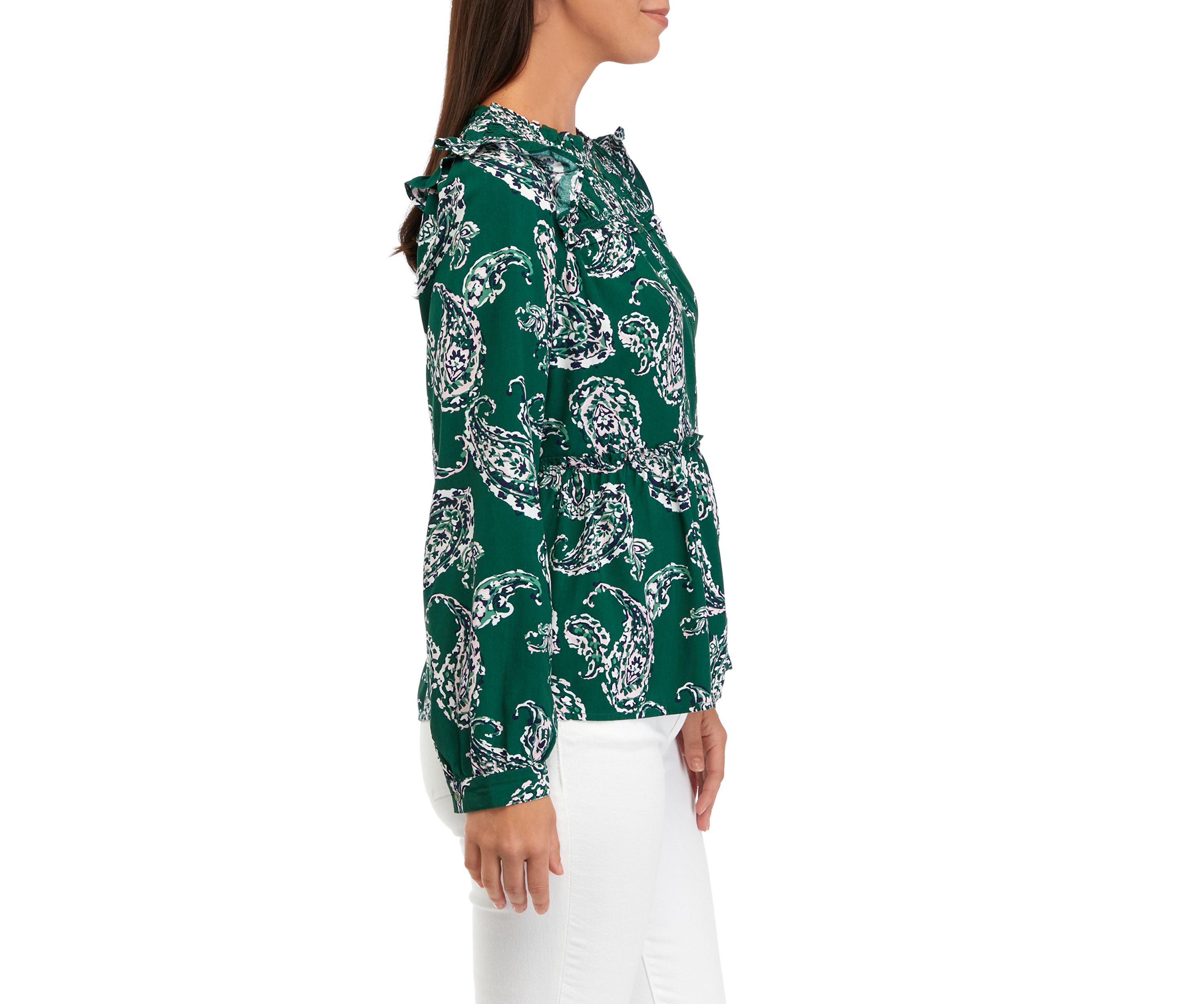 Womens Paisley Printed Blouse