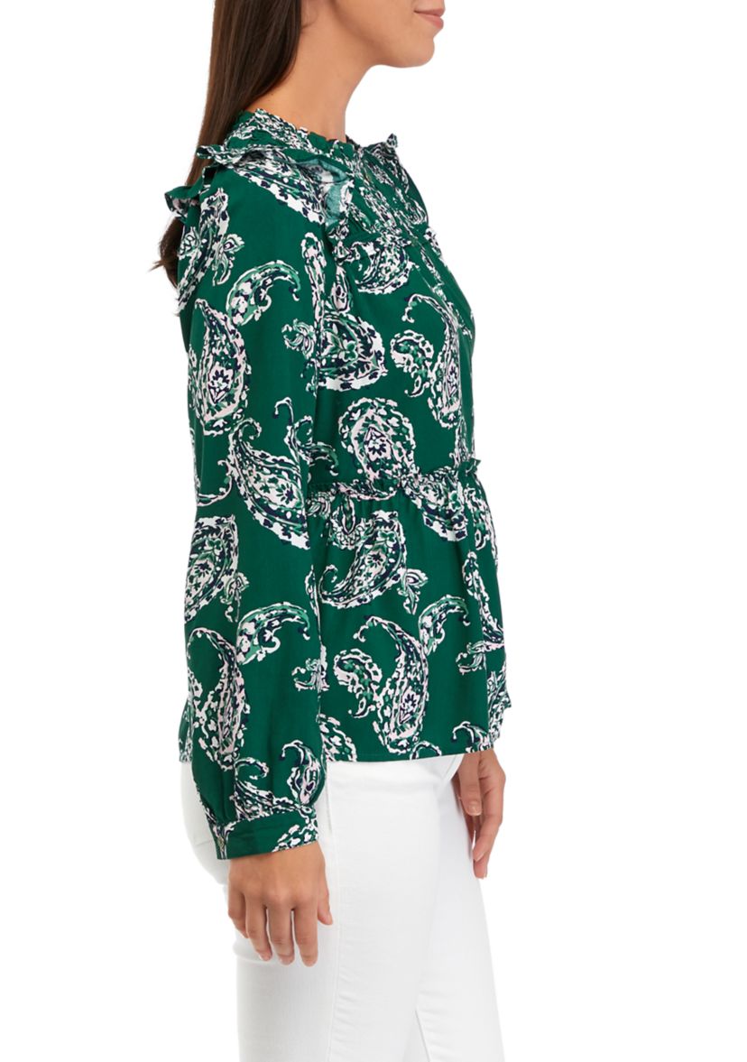 Womens Paisley Printed Blouse