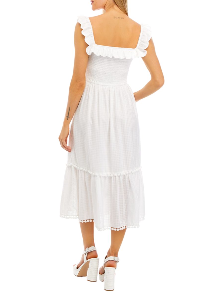 Womens Sleeveless Square Neck Dress