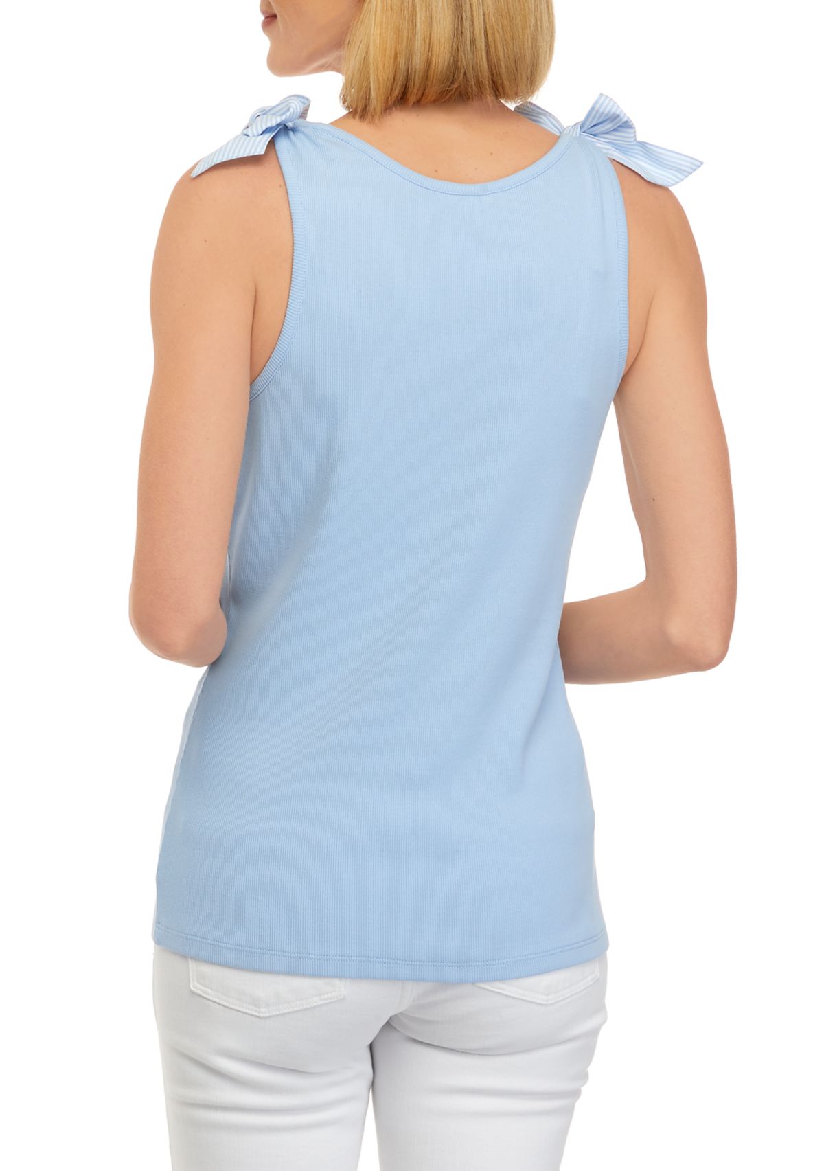 Womens Ribbed Tank Top with Bows