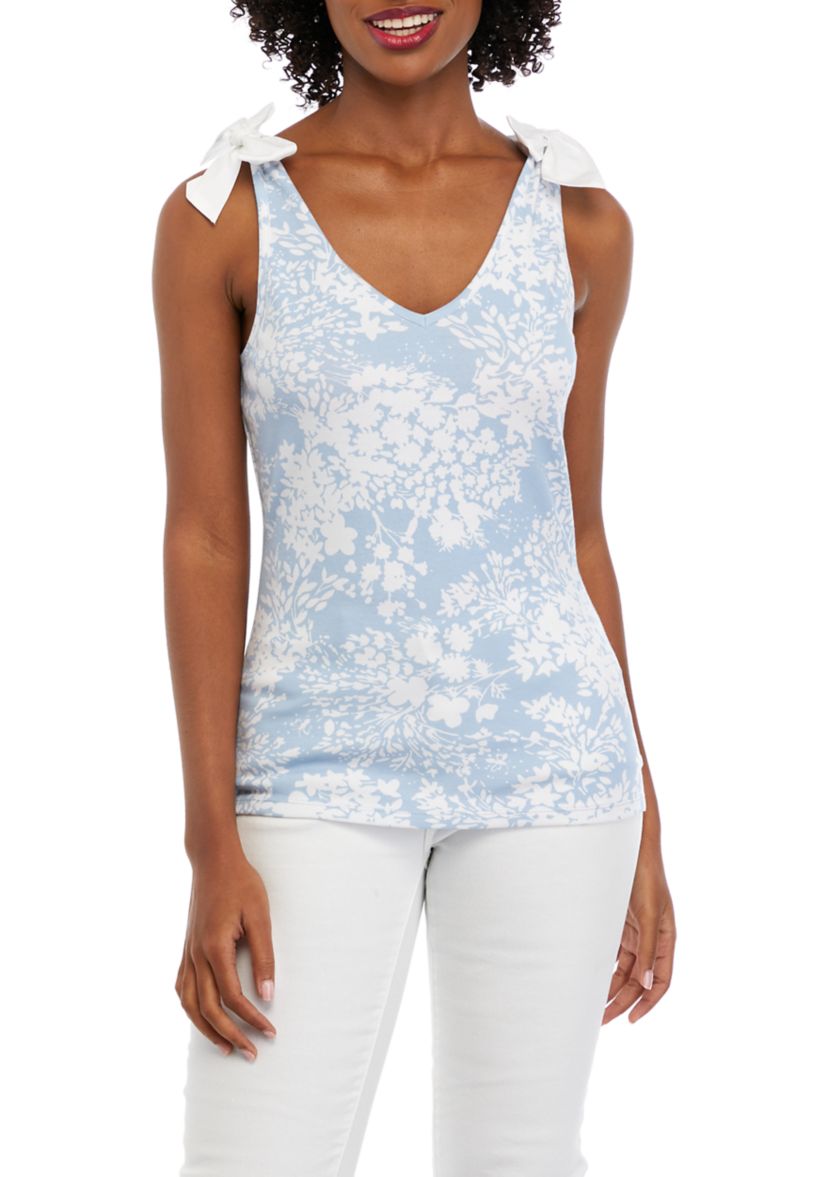 Womens Ribbed Tank Top with Bows