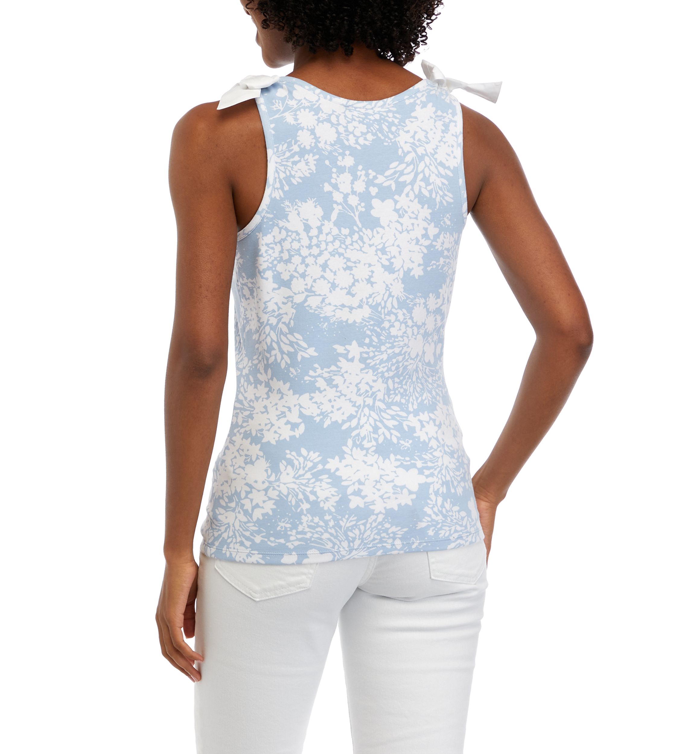 Womens Ribbed Tank Top with Bows