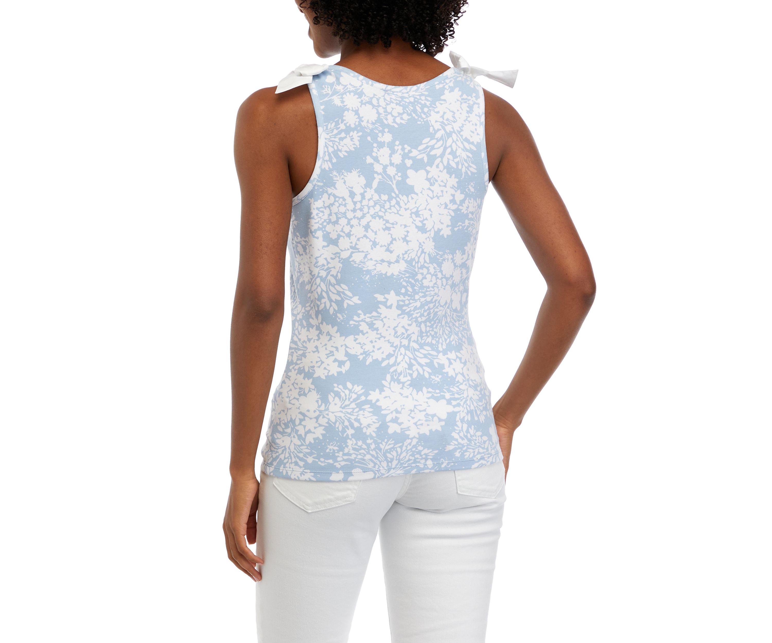Womens Ribbed Tank Top with Bows