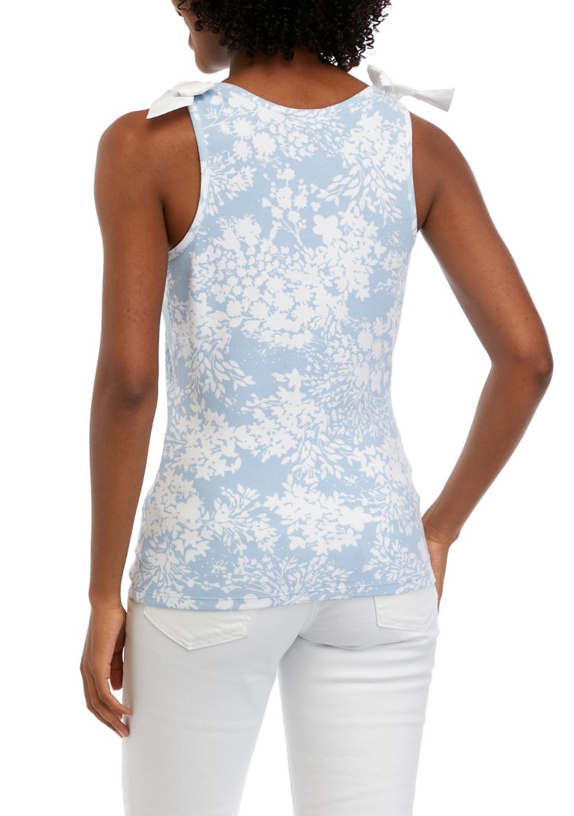 Womens Ribbed Tank Top with Bows
