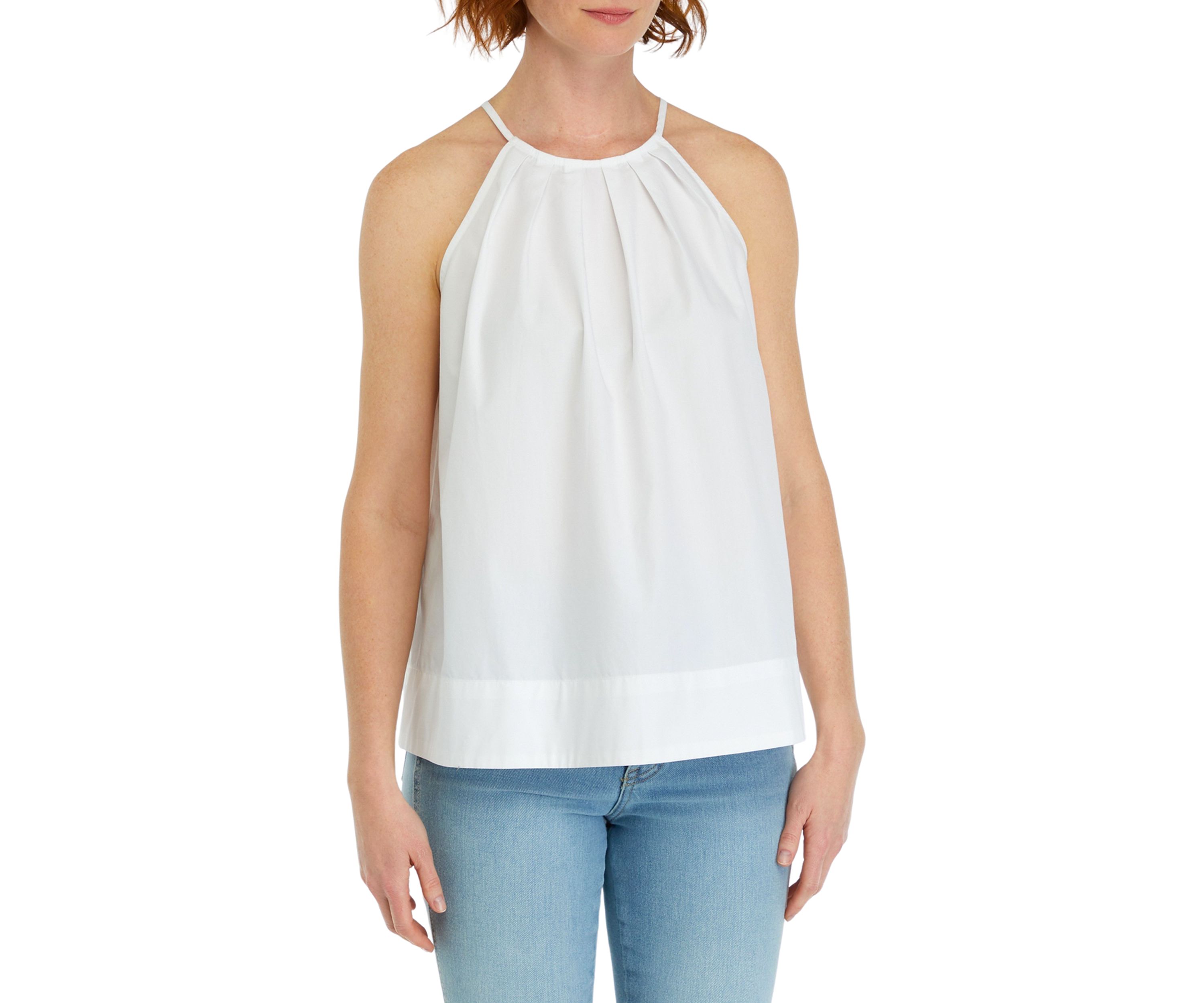 Womens Solid Halter Neck Top