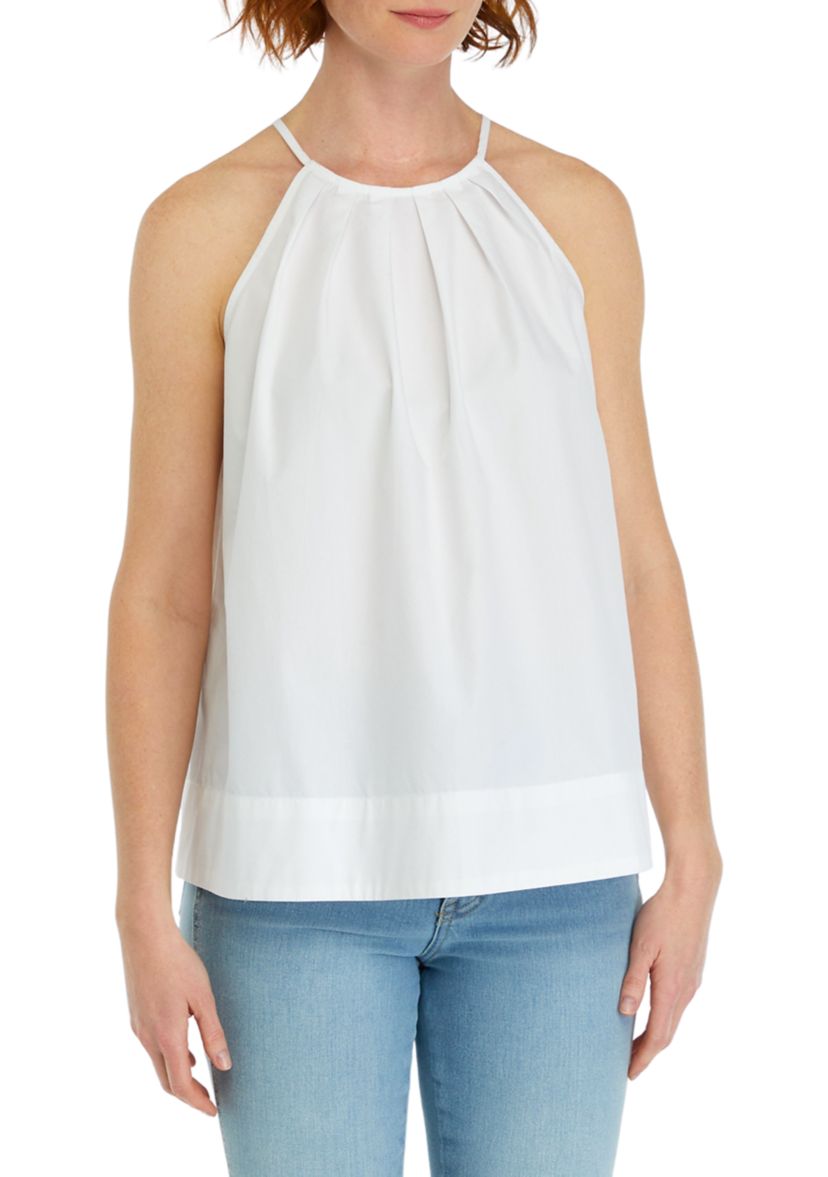 Womens Solid Halter Neck Top