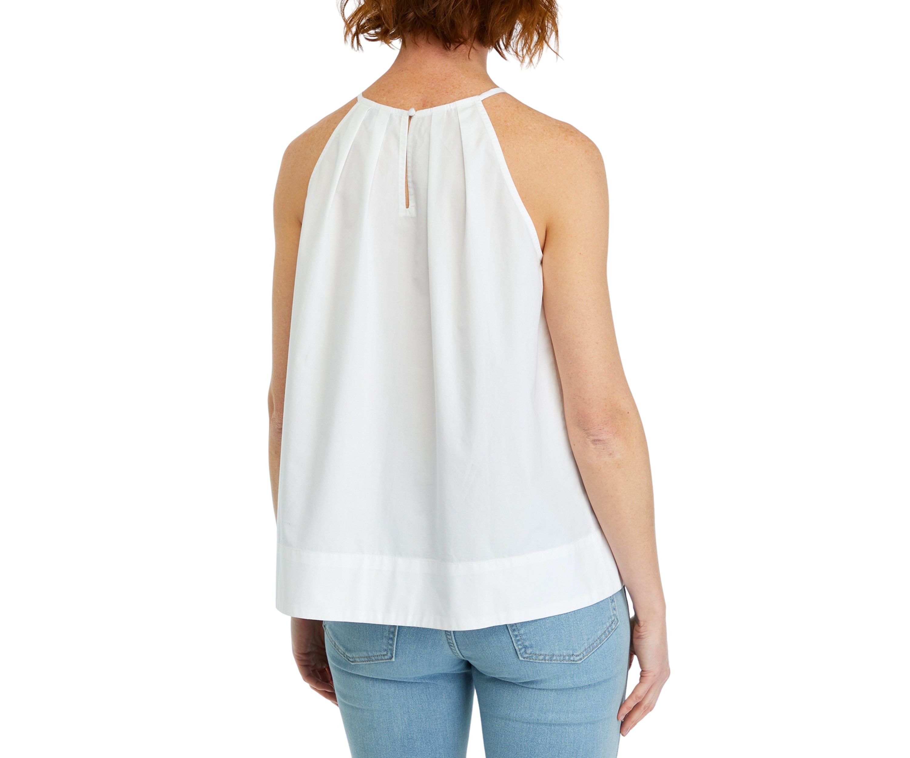 Womens Solid Halter Neck Top