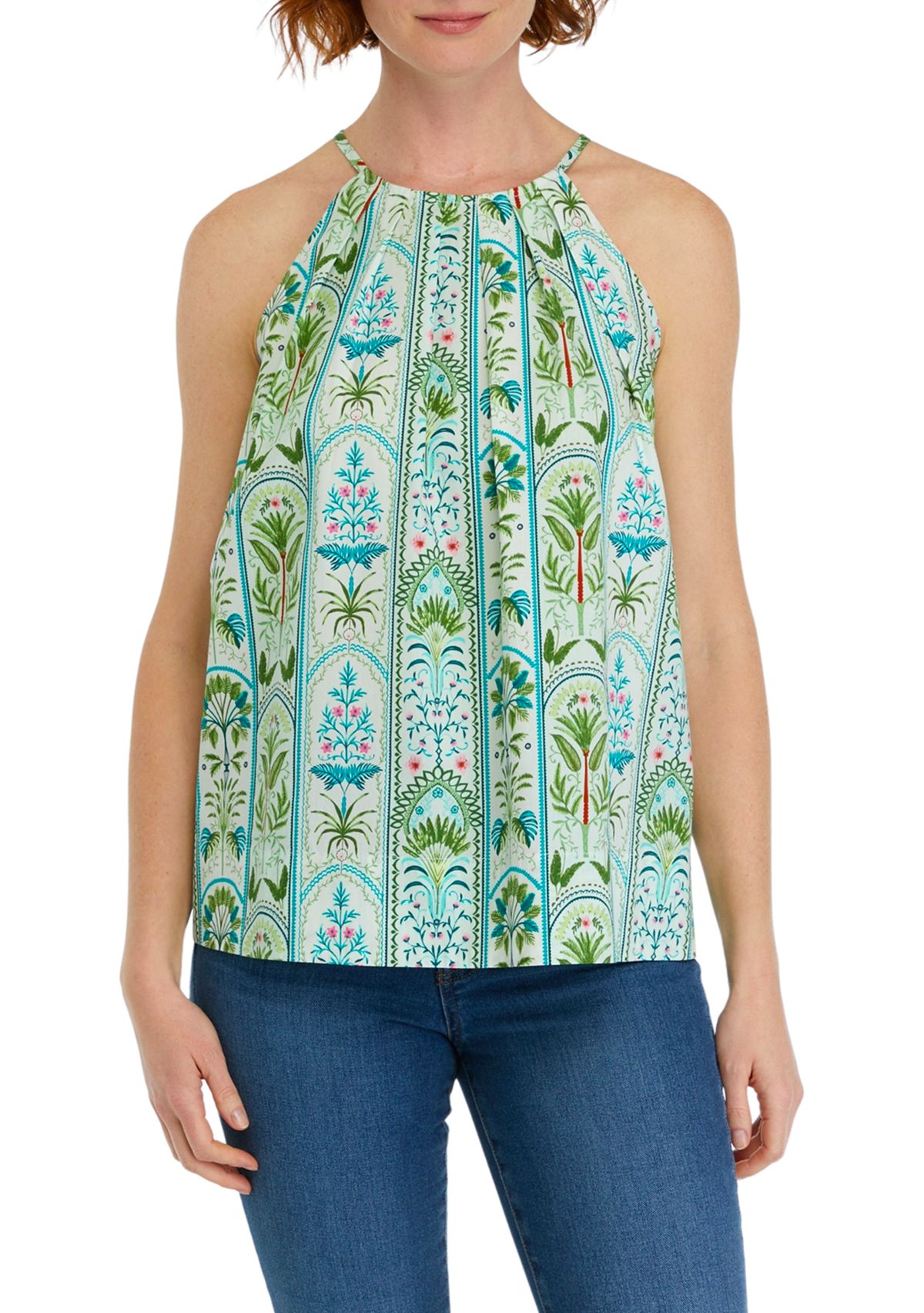 Womens Printed Halter Neck Top