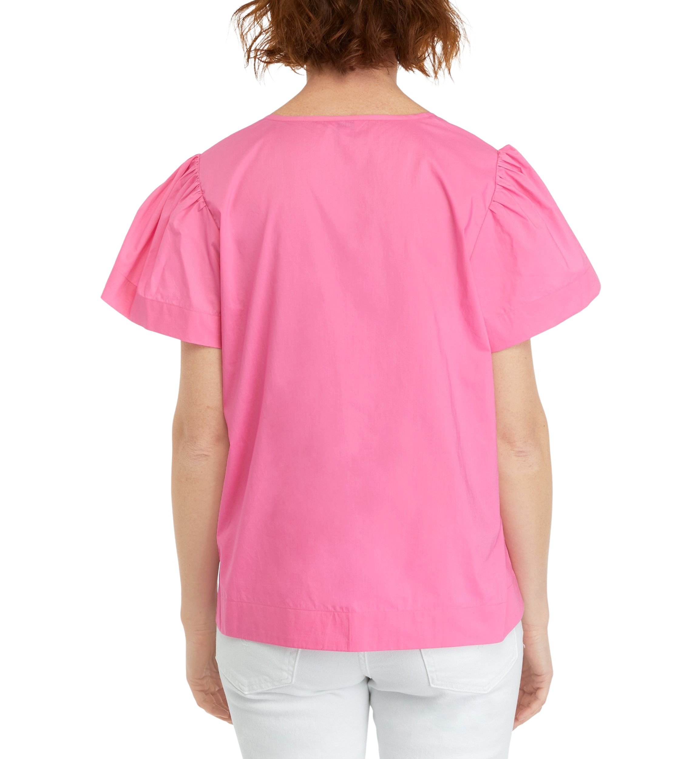 Womens Embroidered Split Neck Top