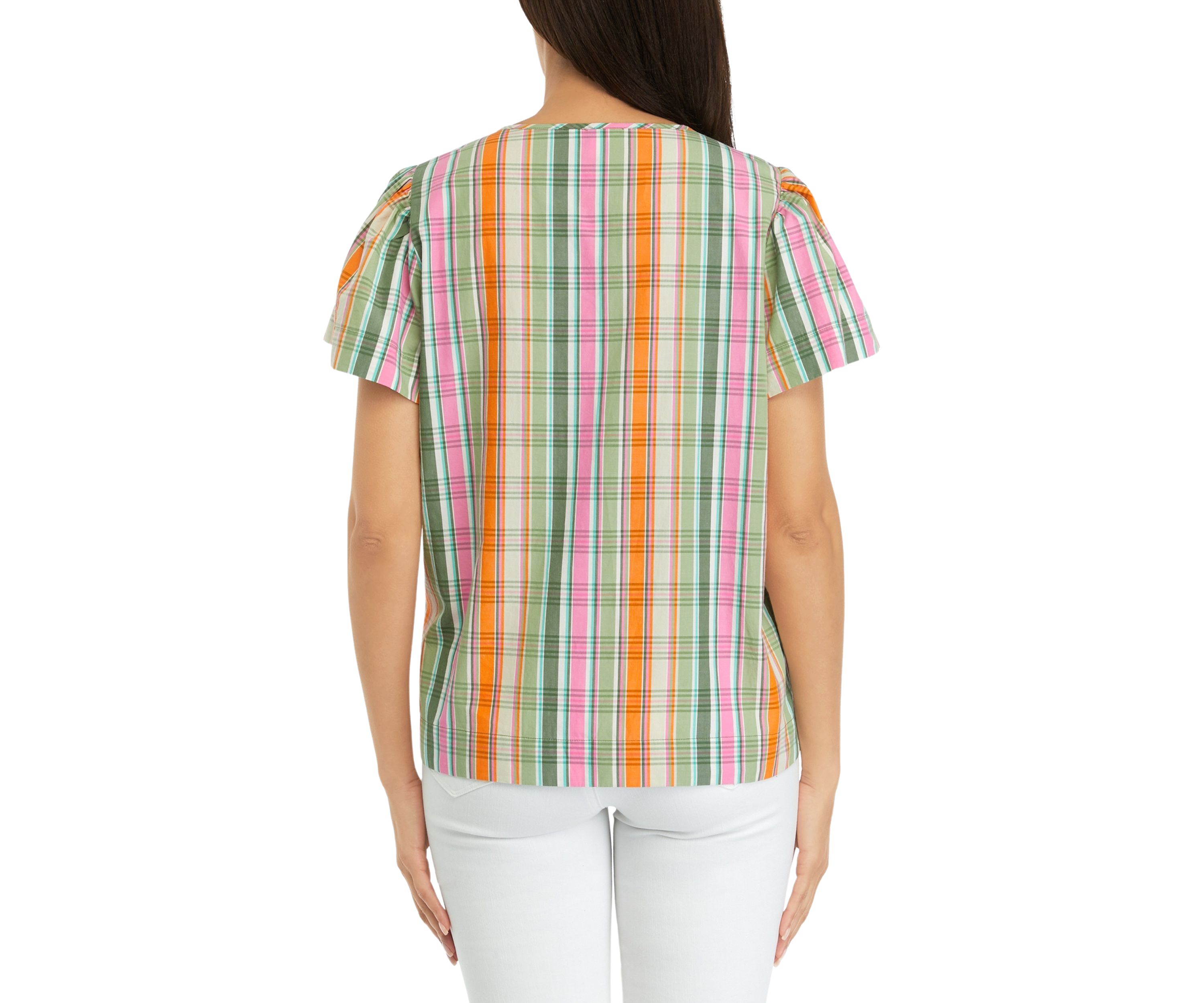  Womens Printed Popover Top