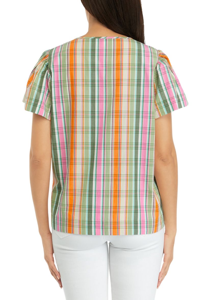  Womens Printed Popover Top