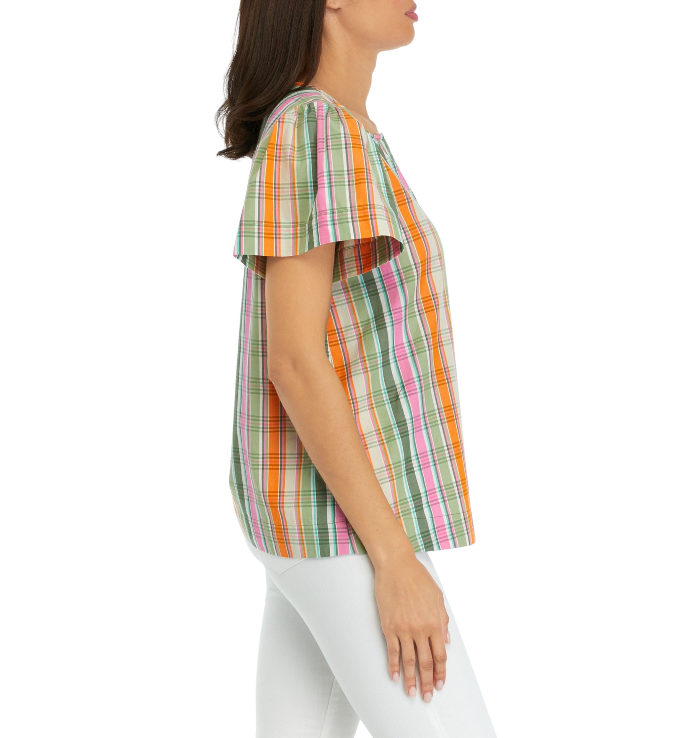  Womens Printed Popover Top