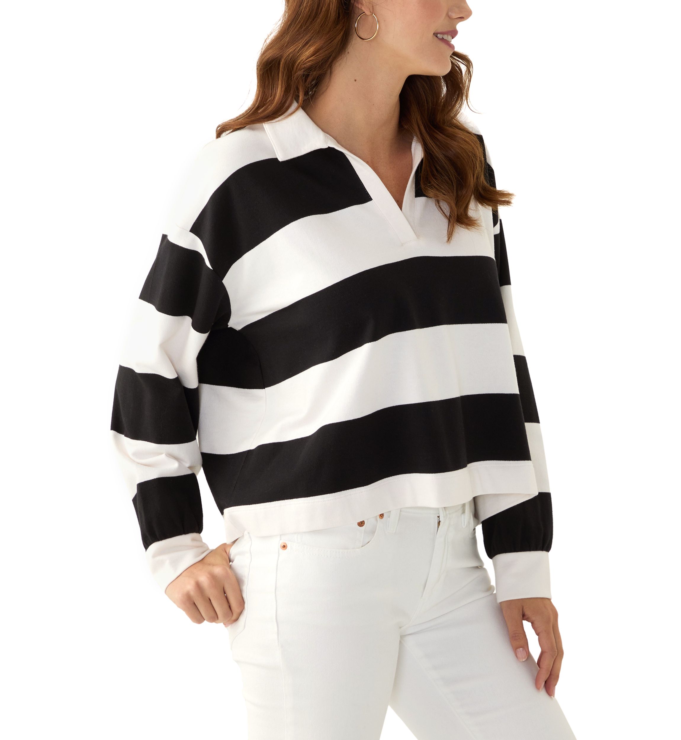 Womens Knit Polo Sweater