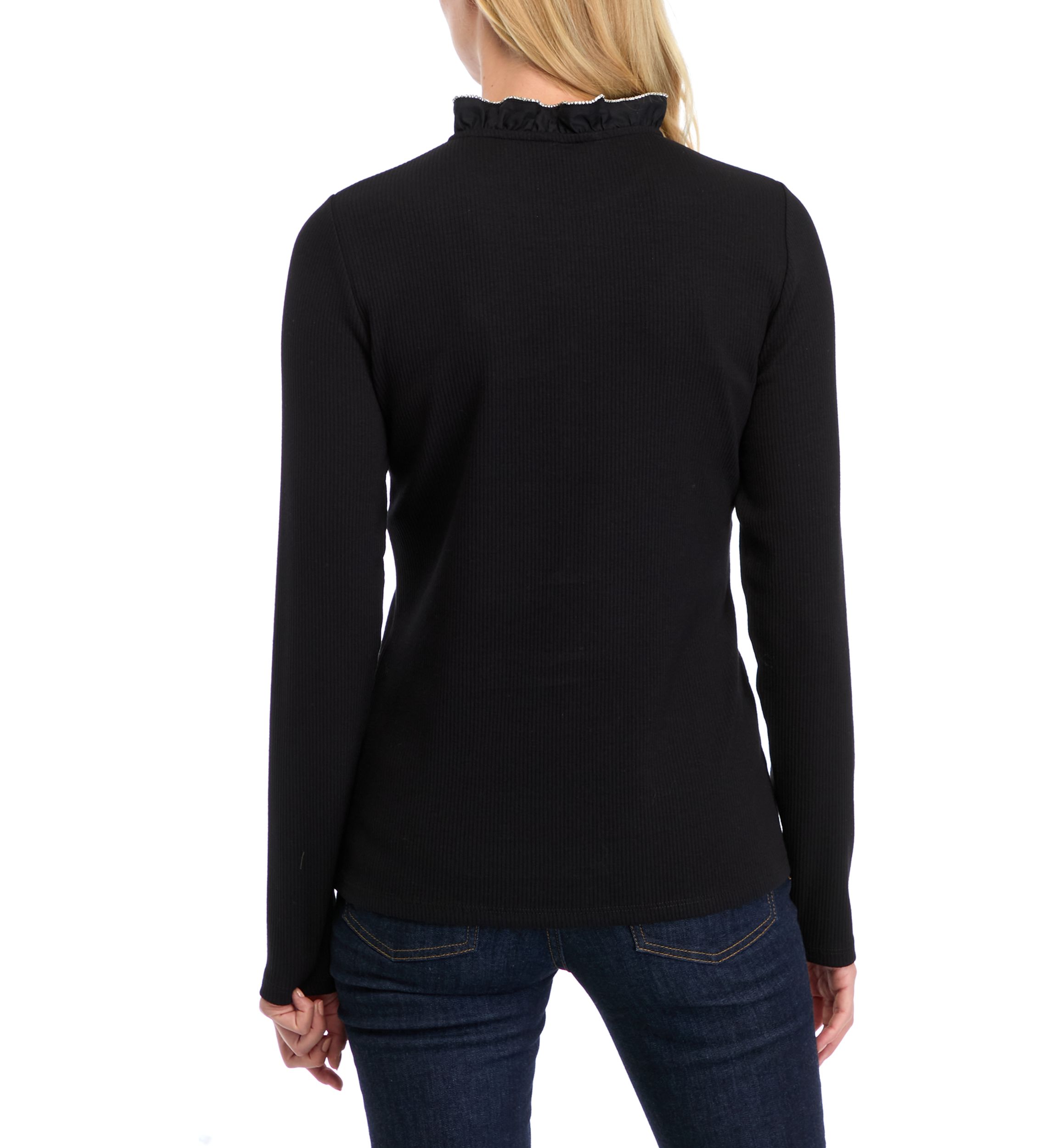 Womens Ruffle Embellished Top