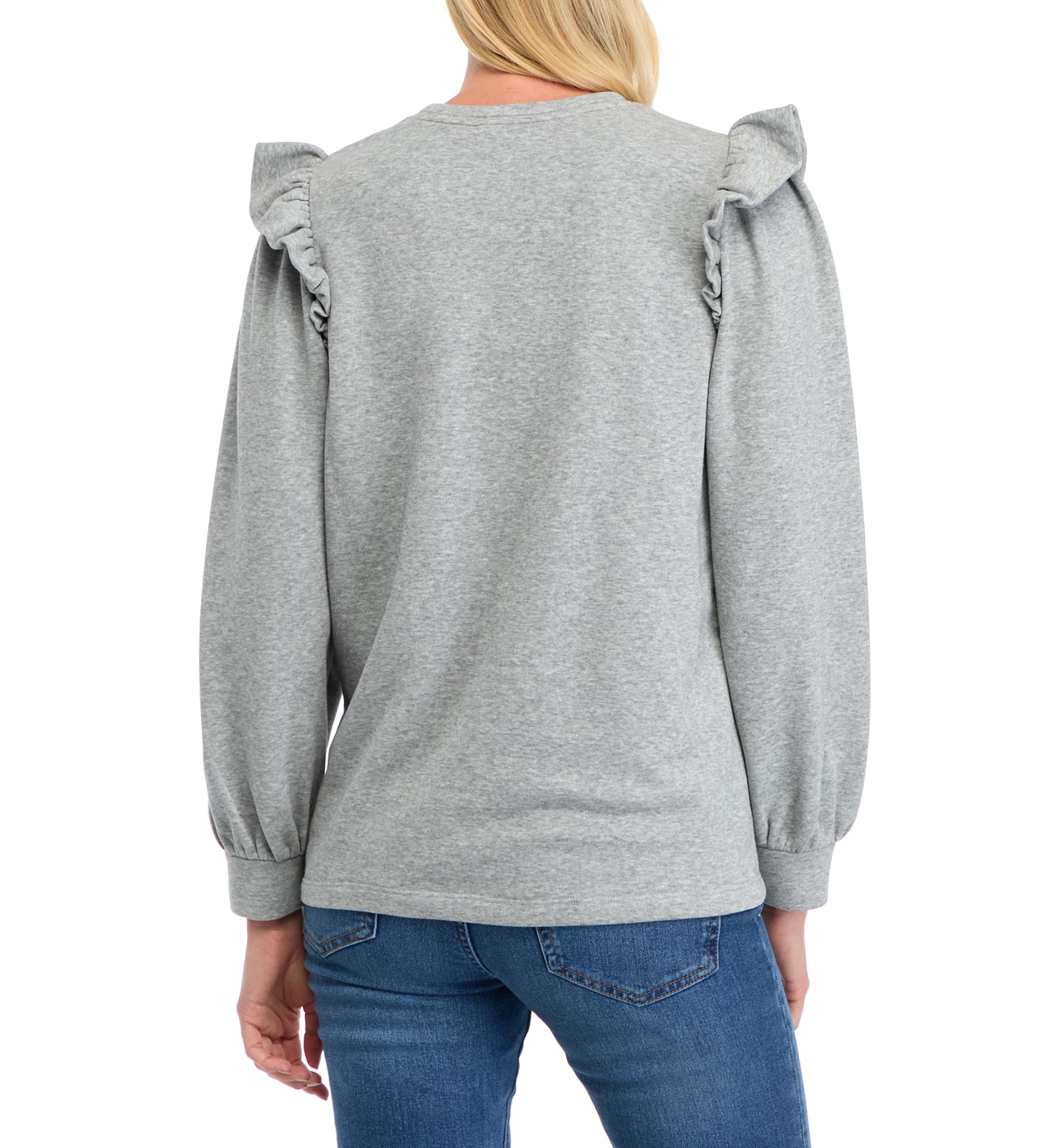 Womens Ruffle Embellished Top