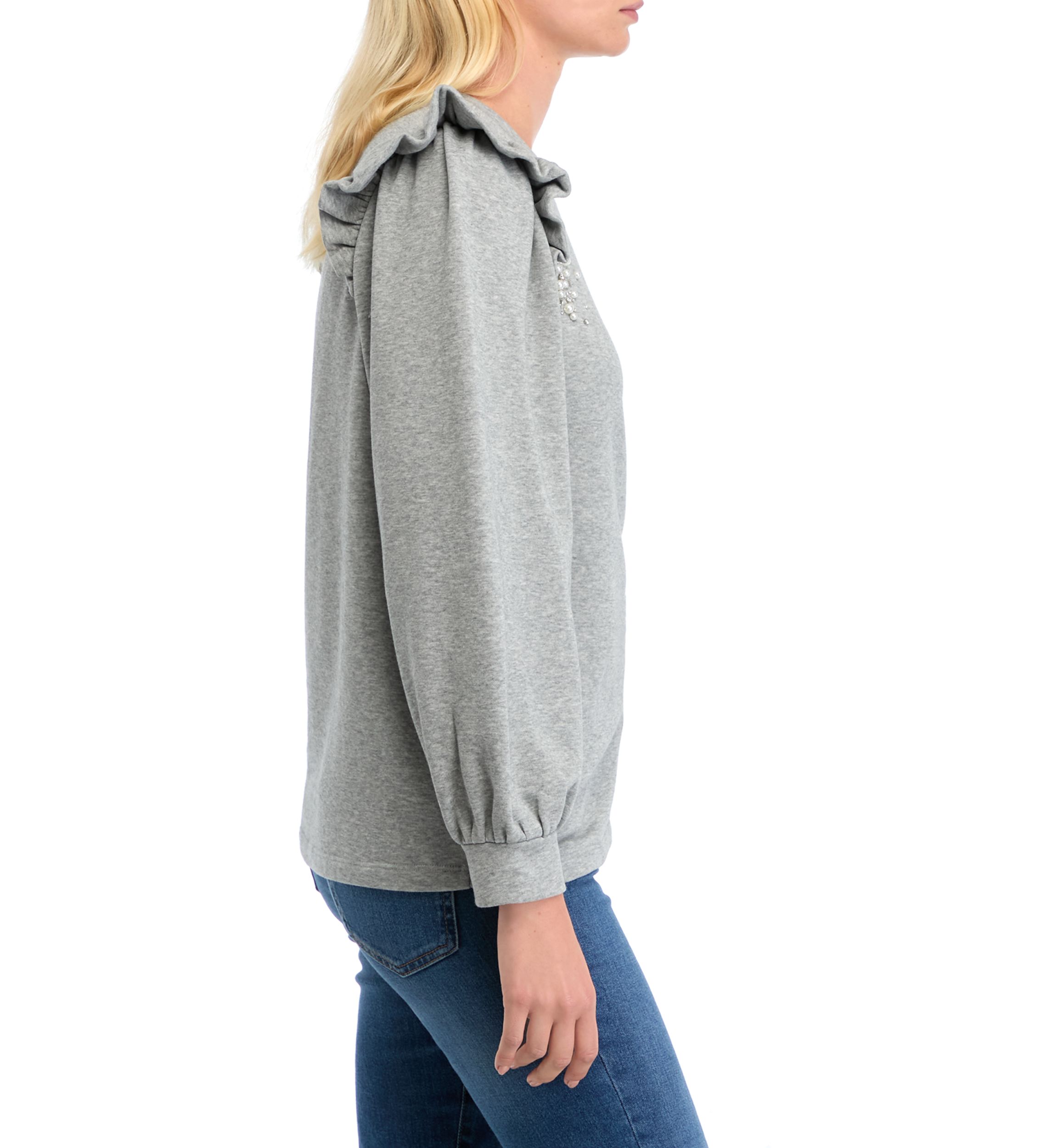 Womens Ruffle Embellished Top