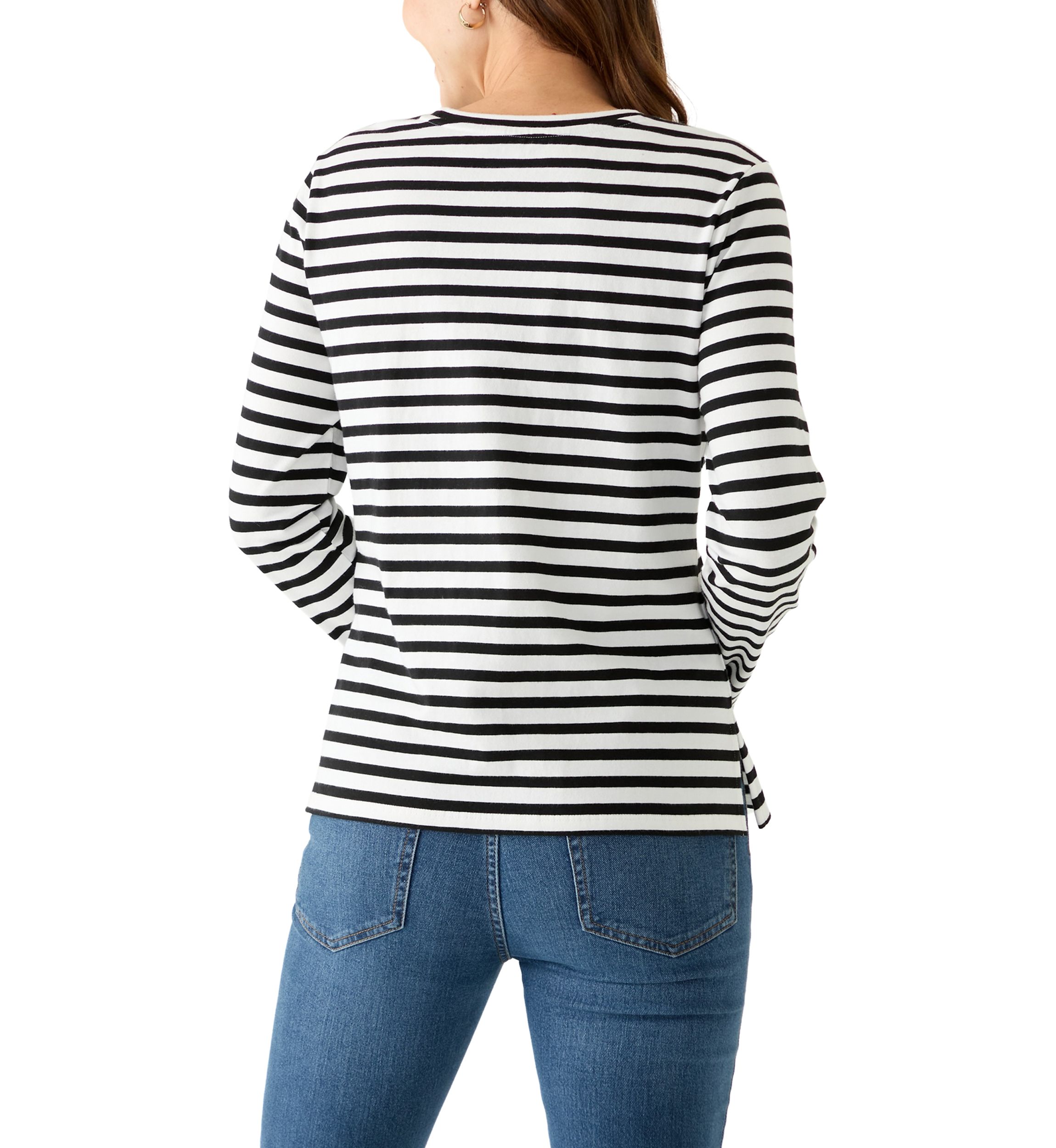 Womens Heart Stripe T-Shirt