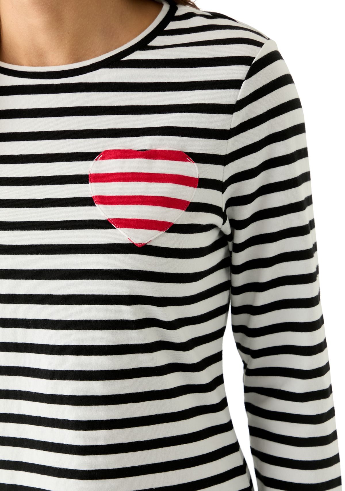Womens Heart Stripe T-Shirt