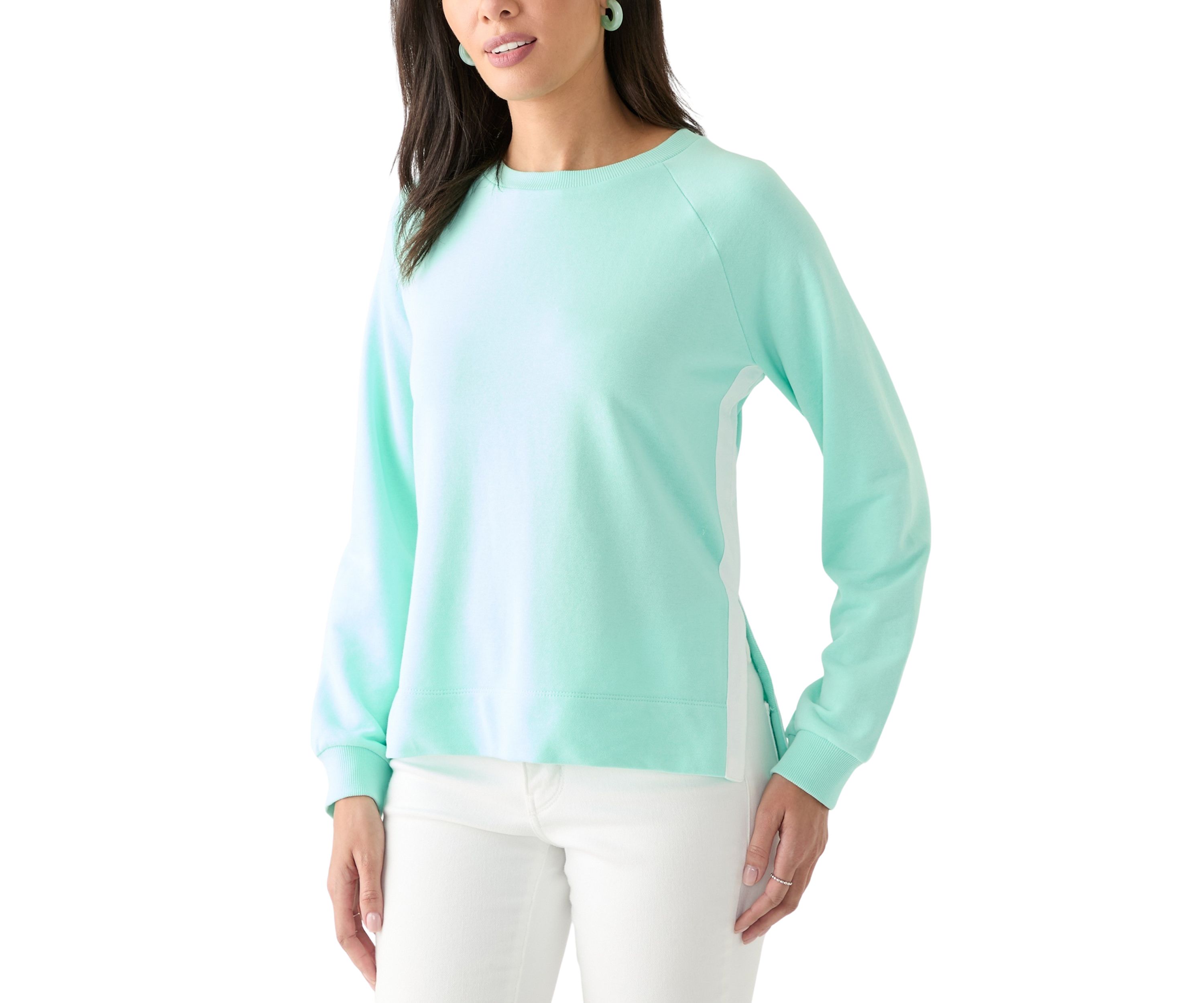 Womens Side Slit Sweeper Top