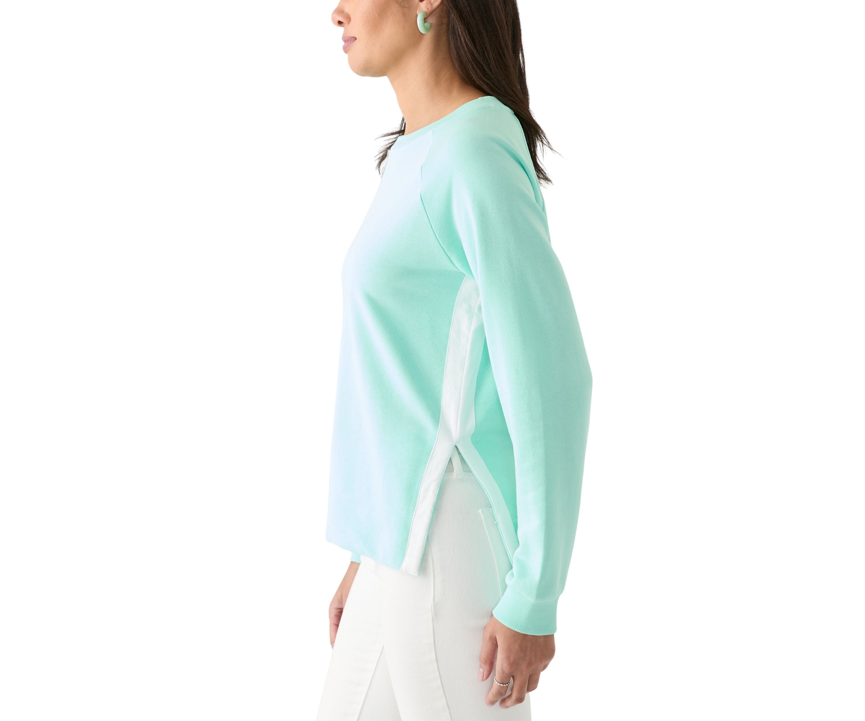 Womens Side Slit Sweeper Top
