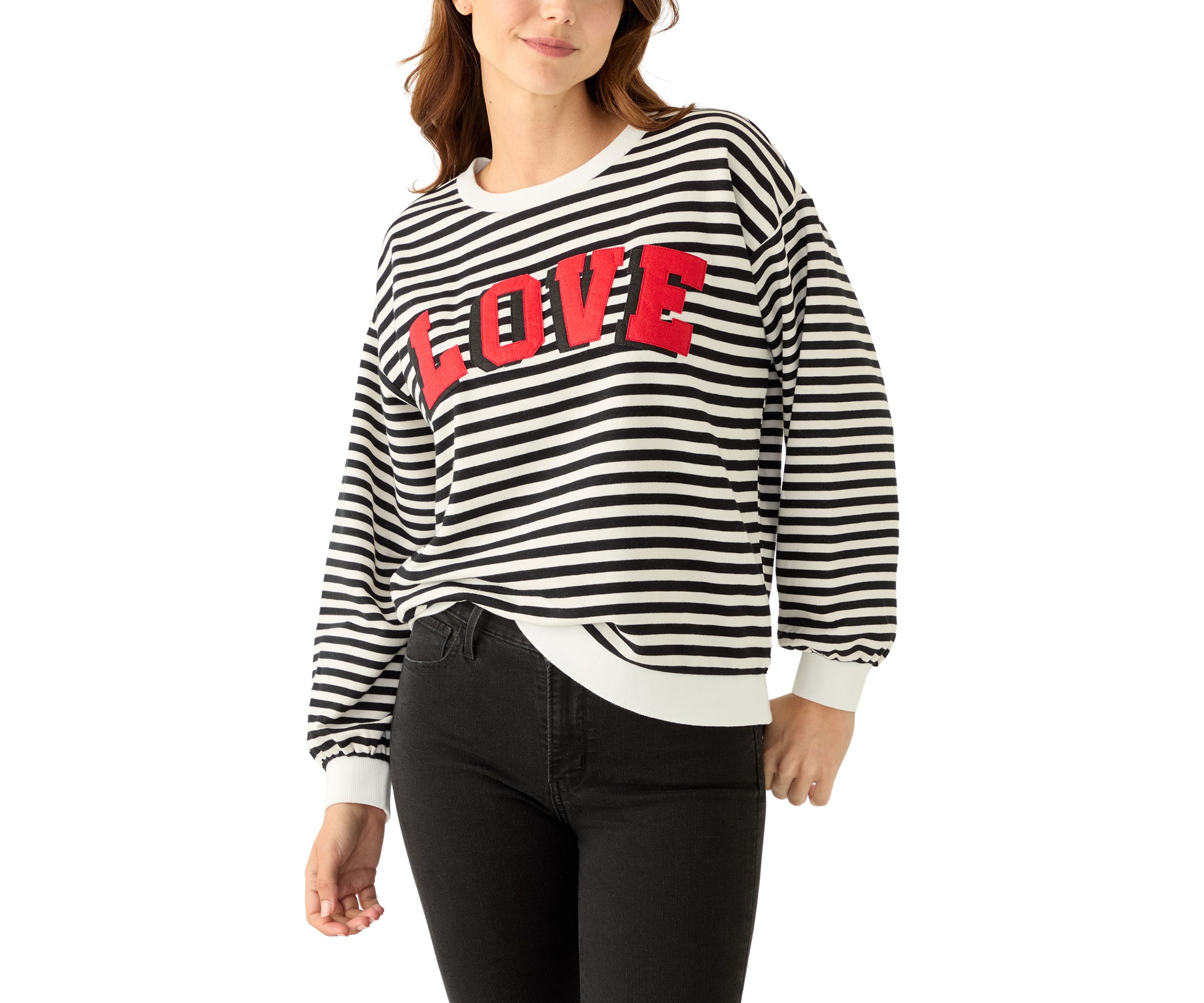 Womens Long Sleeve LOVE Patch Sweatshirt