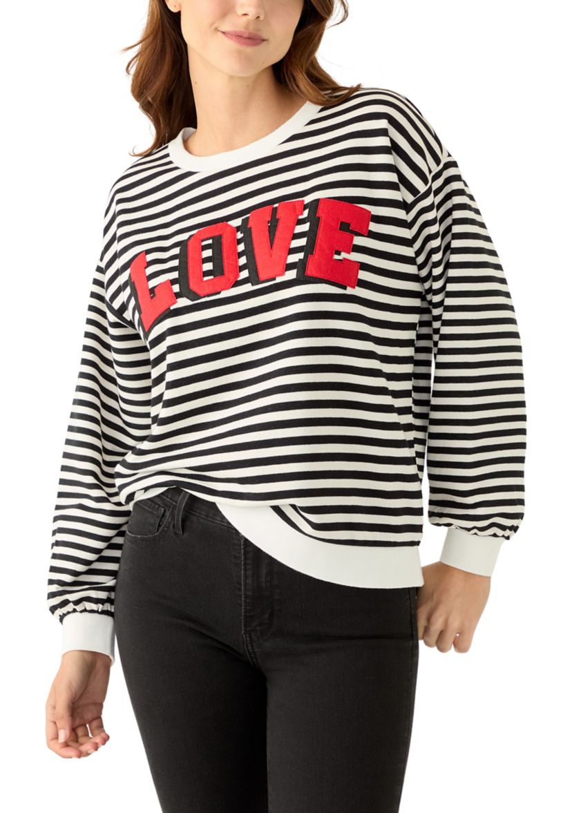 Womens Long Sleeve LOVE Patch Sweatshirt