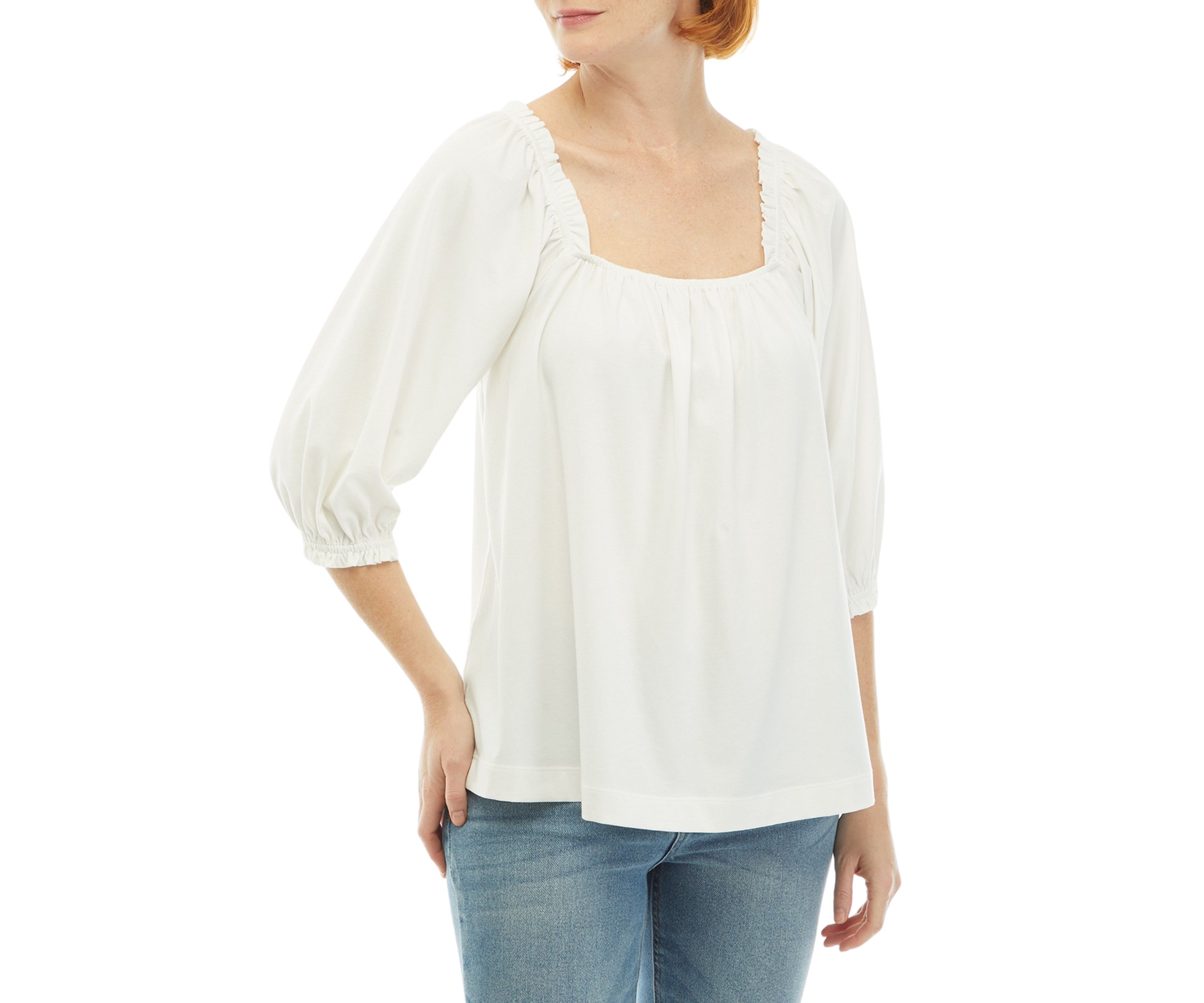 Womens Elbow Sleeve Swing Top