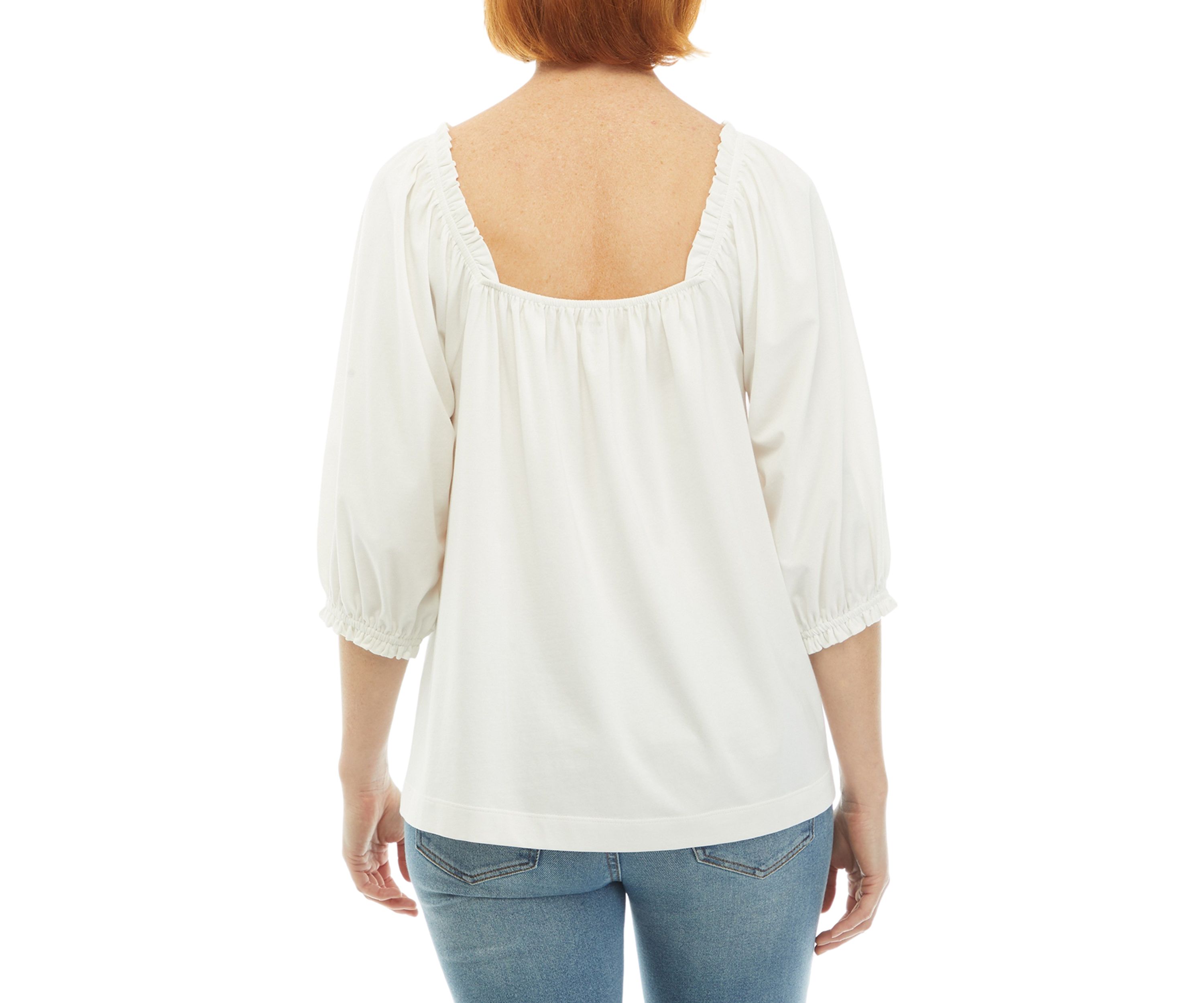 Womens Elbow Sleeve Swing Top