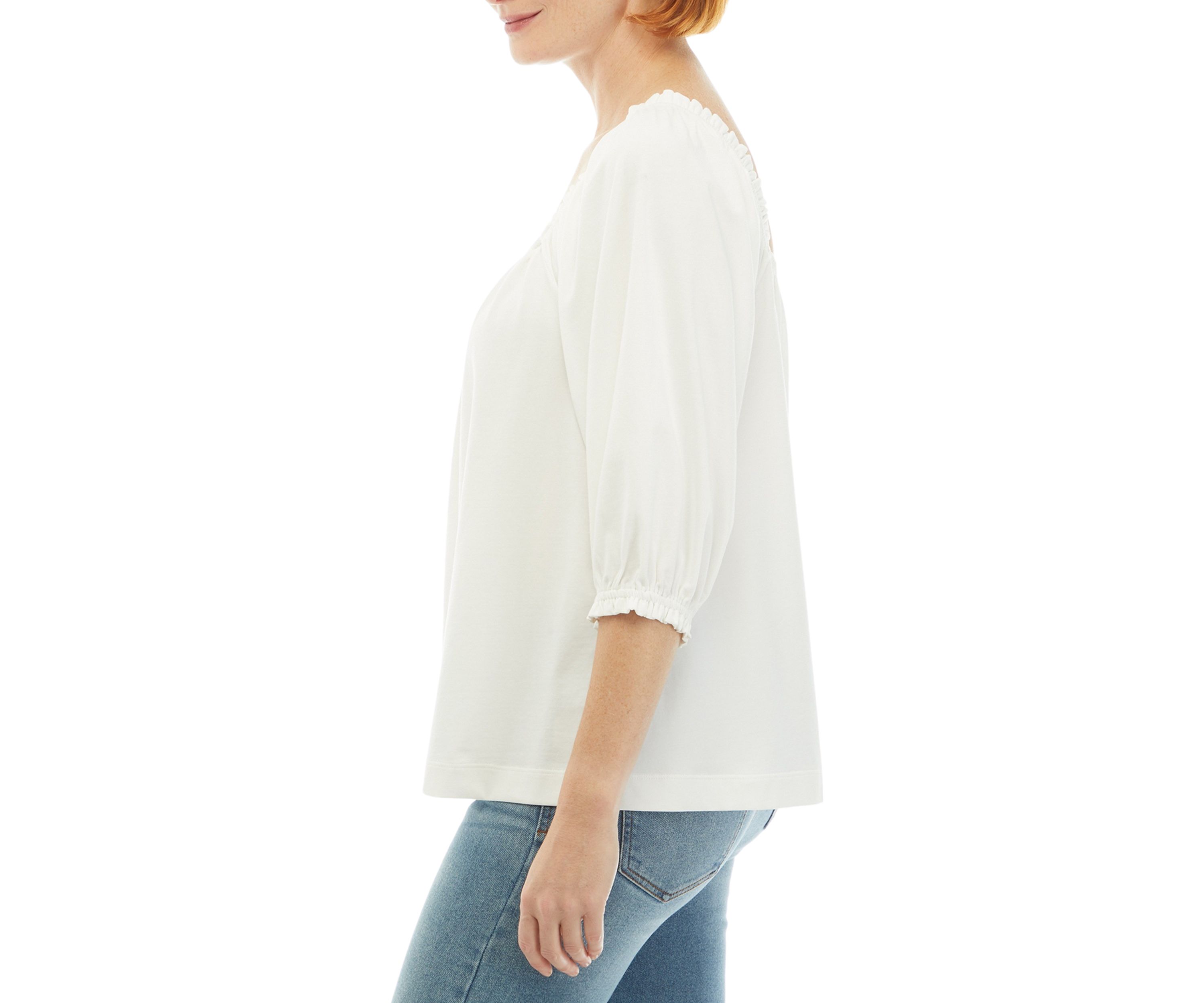 Womens Elbow Sleeve Swing Top