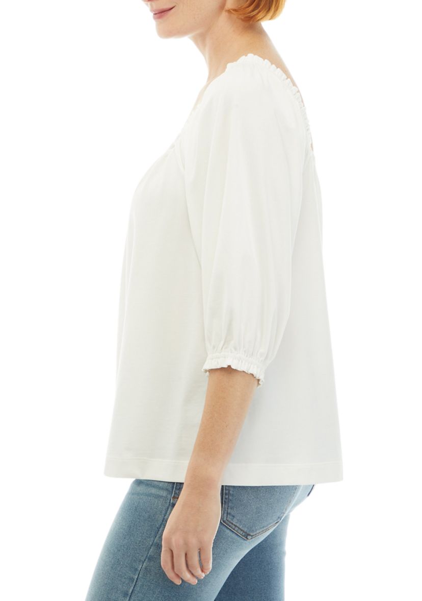 Womens Elbow Sleeve Swing Top