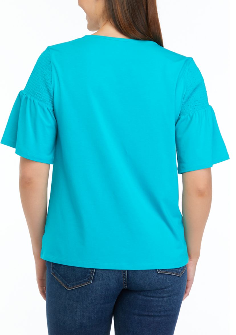Womens Solid Raglan Sleeve T-Shirt
